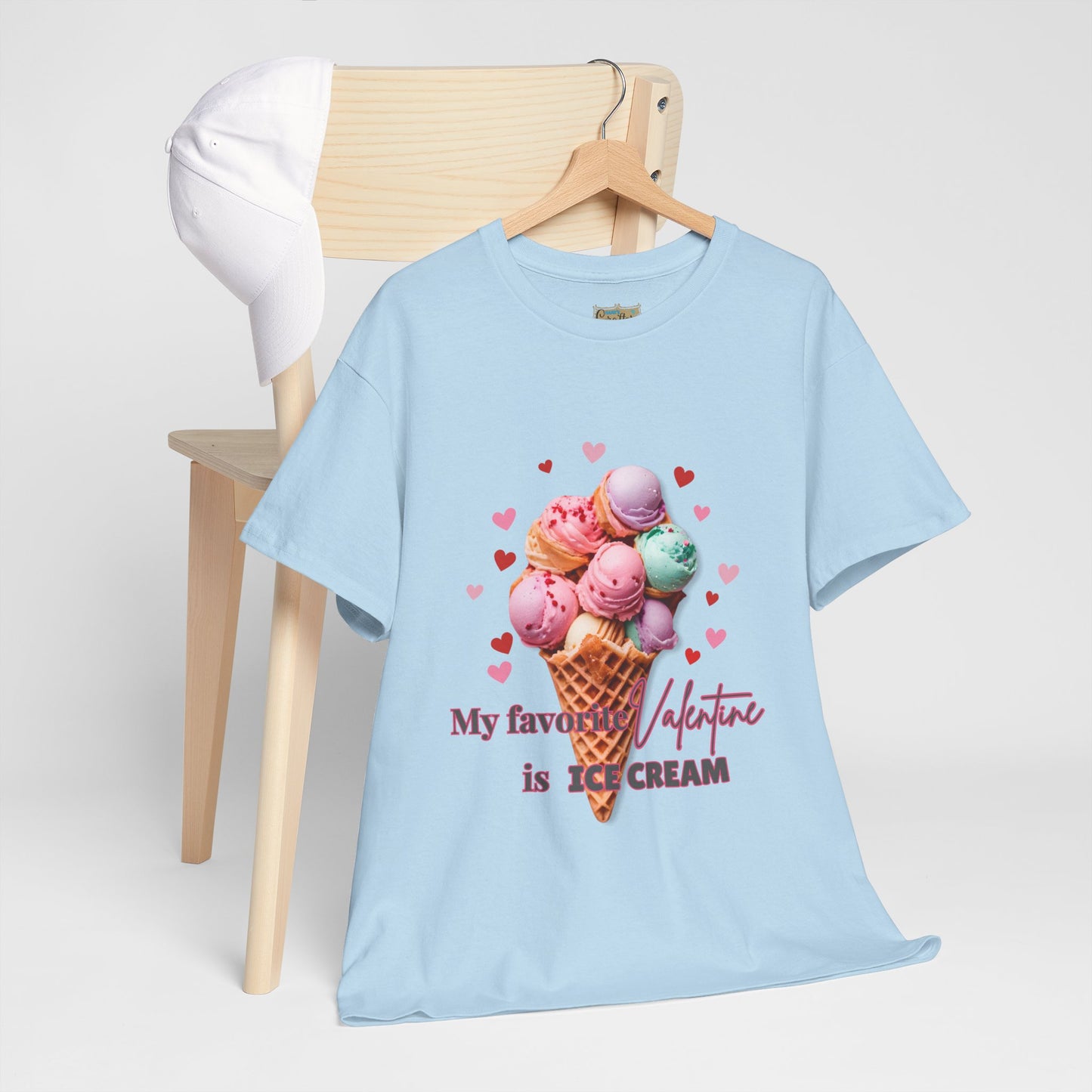 My Favorite Valentine is Ice Cream, Cotton T-shirt