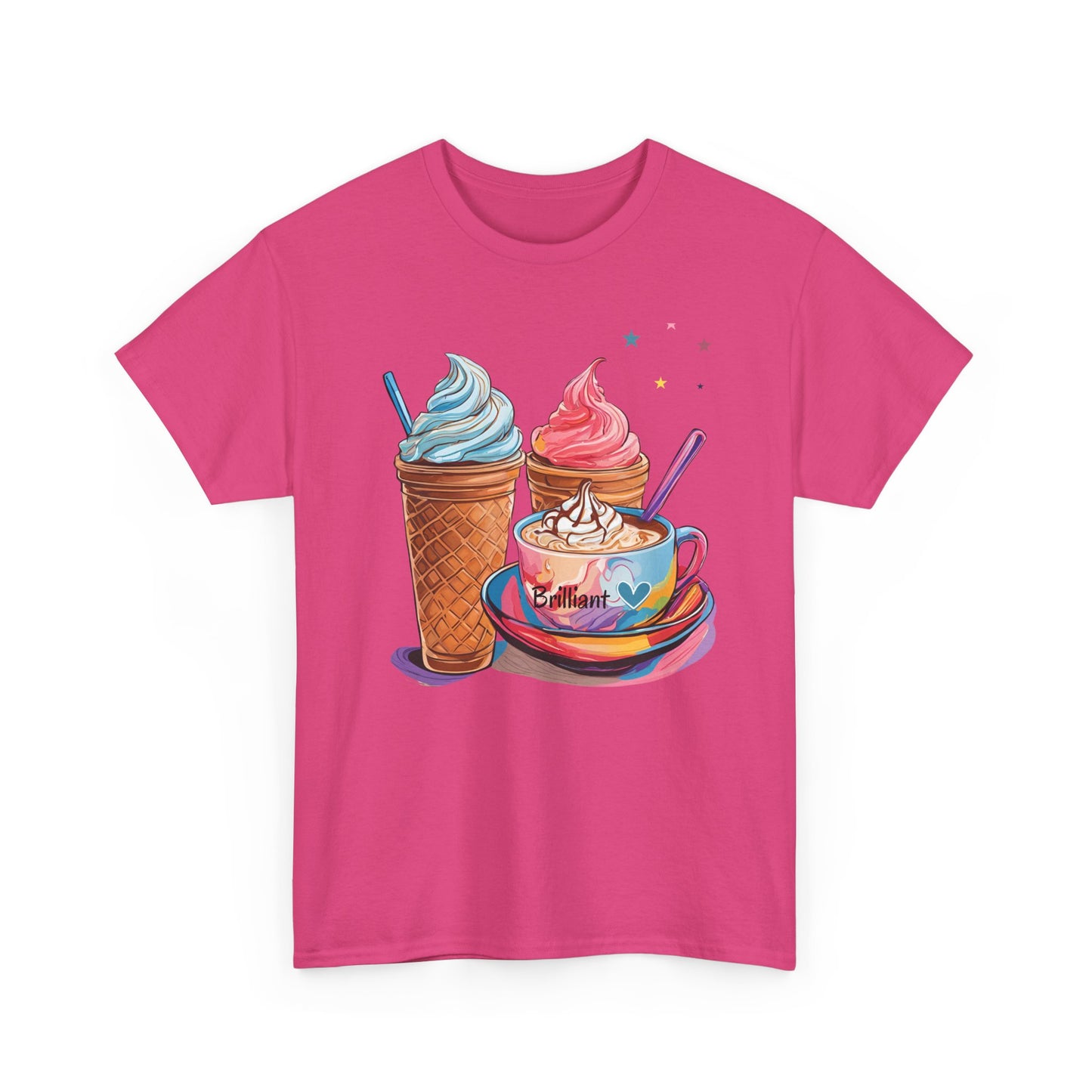 Brilliant Ice Cream Unisex Heavy Cotton Tee - Perfect for Summer Fun