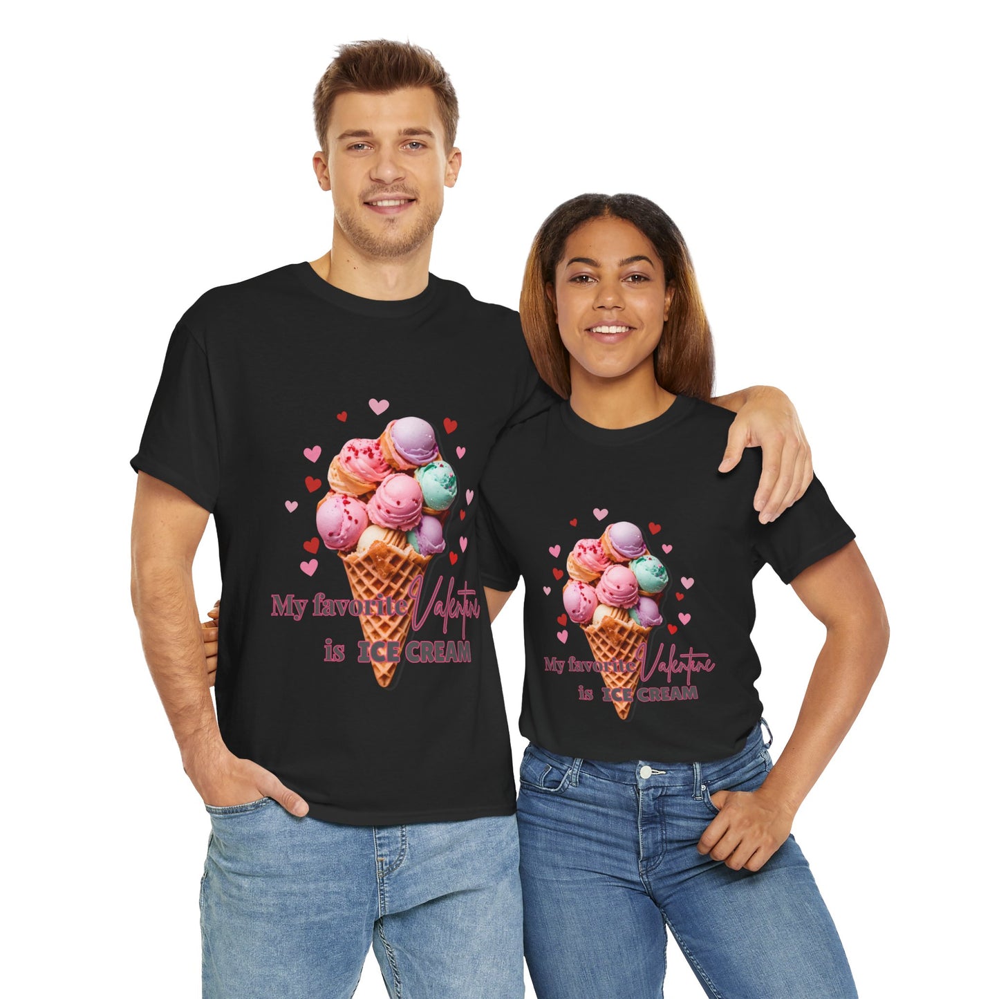 My Favorite Valentine is Ice Cream, Cotton T-shirt