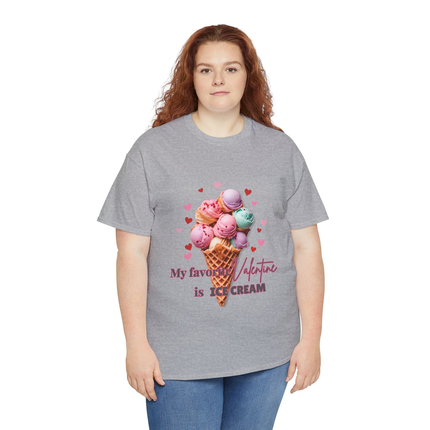 My Favorite Valentine is Ice Cream, Cotton T-shirt