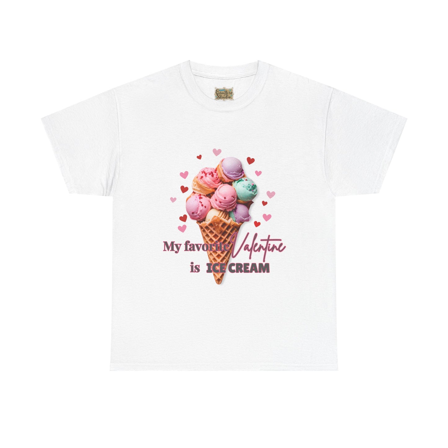 My Favorite Valentine is Ice Cream, Cotton T-shirt