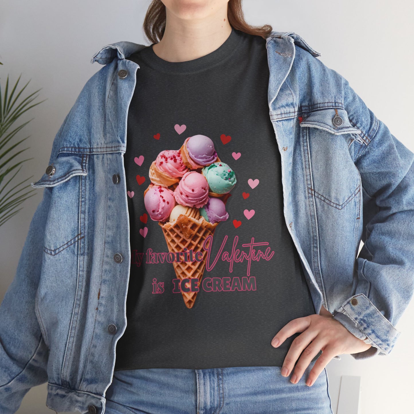 My Favorite Valentine is Ice Cream, Cotton T-shirt