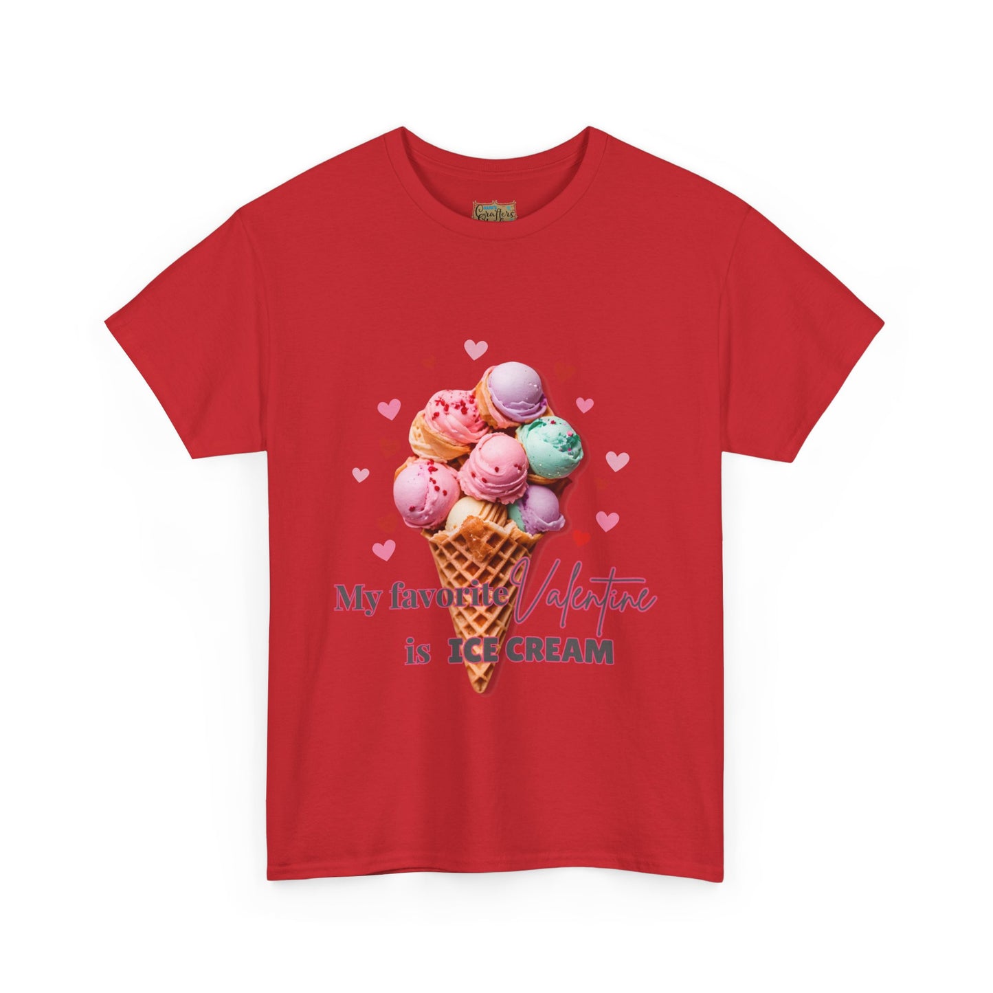 My Favorite Valentine is Ice Cream, Cotton T-shirt