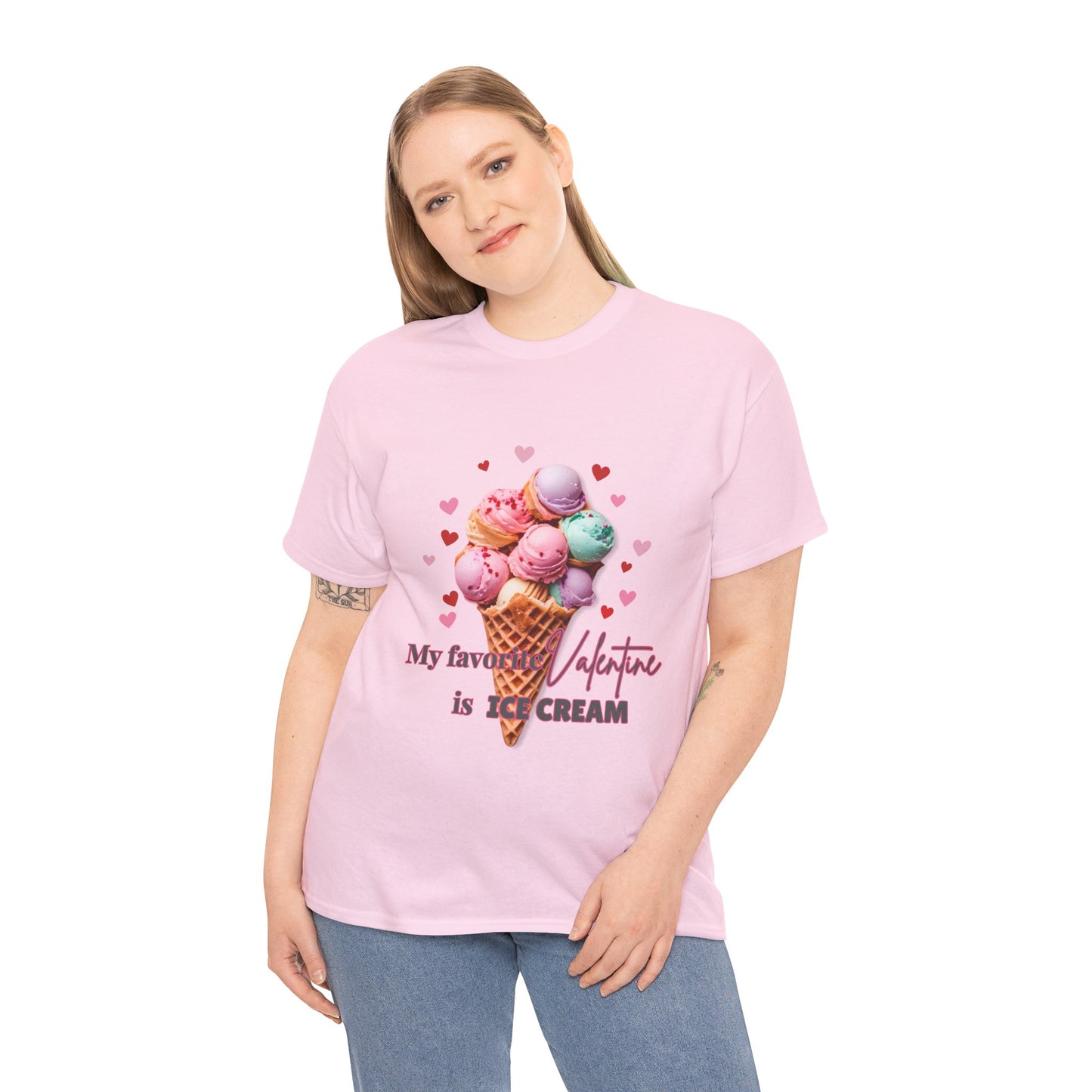 My Favorite Valentine is Ice Cream, Cotton T-shirt