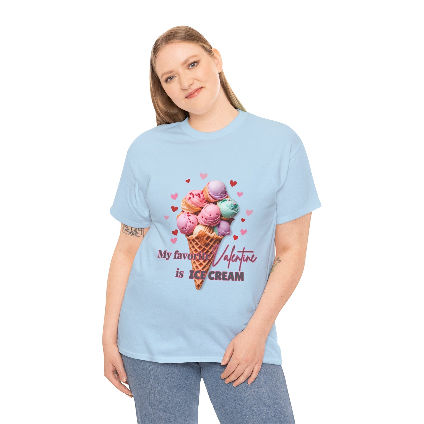My Favorite Valentine is Ice Cream, Cotton T-shirt