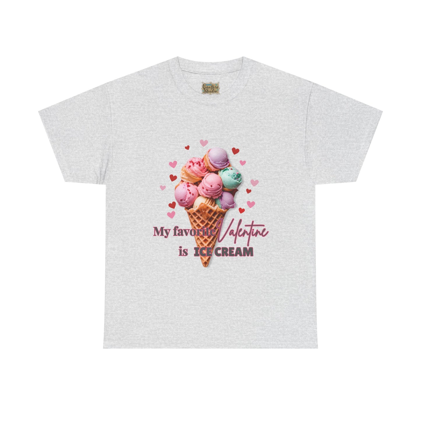 My Favorite Valentine is Ice Cream, Cotton T-shirt