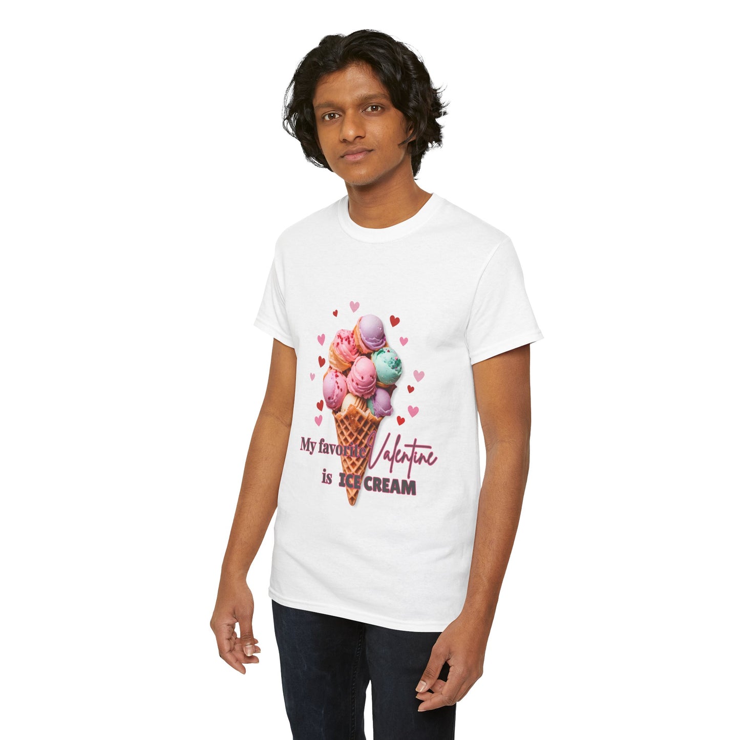 My Favorite Valentine is Ice Cream, Cotton T-shirt