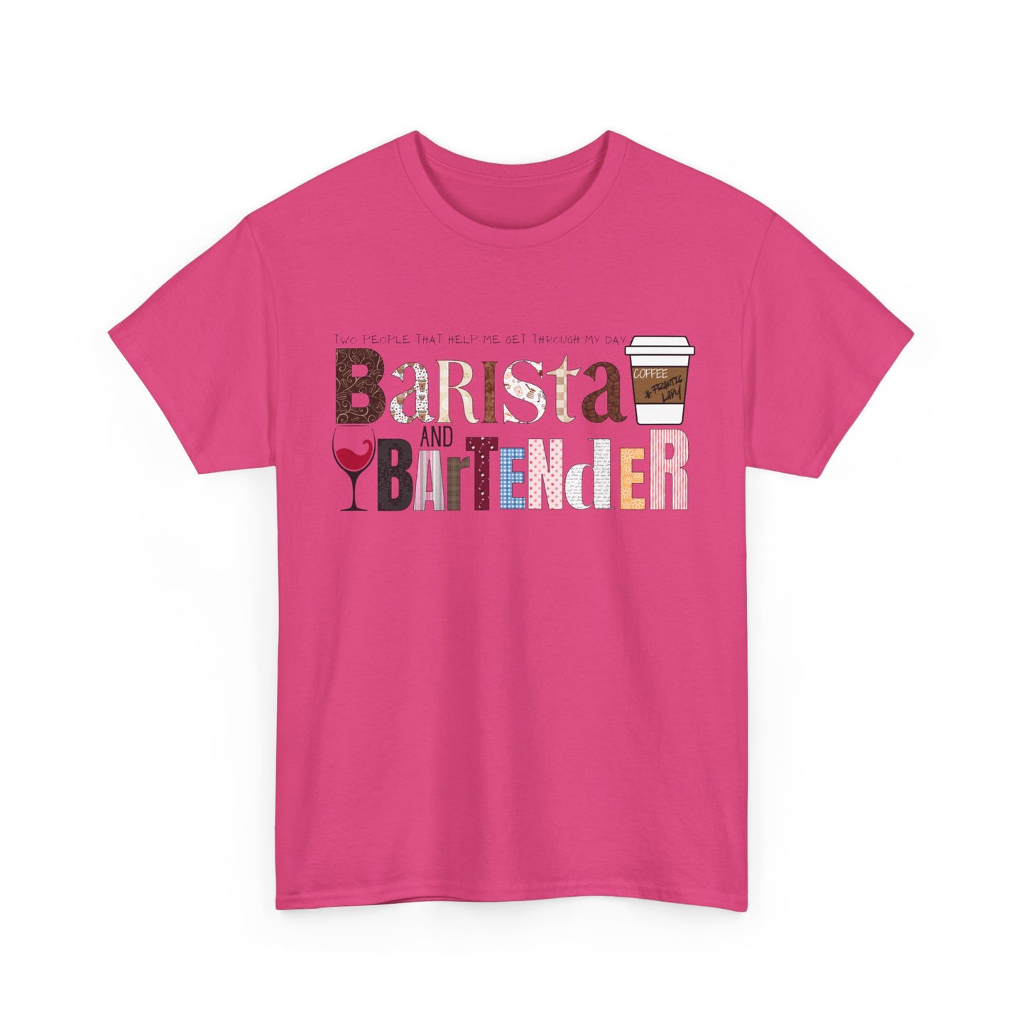 Barista & Bartender Unisex Heavy Cotton Tee - Fun Graphic Shirt for Coffee Lovers and Drink Enthusiasts