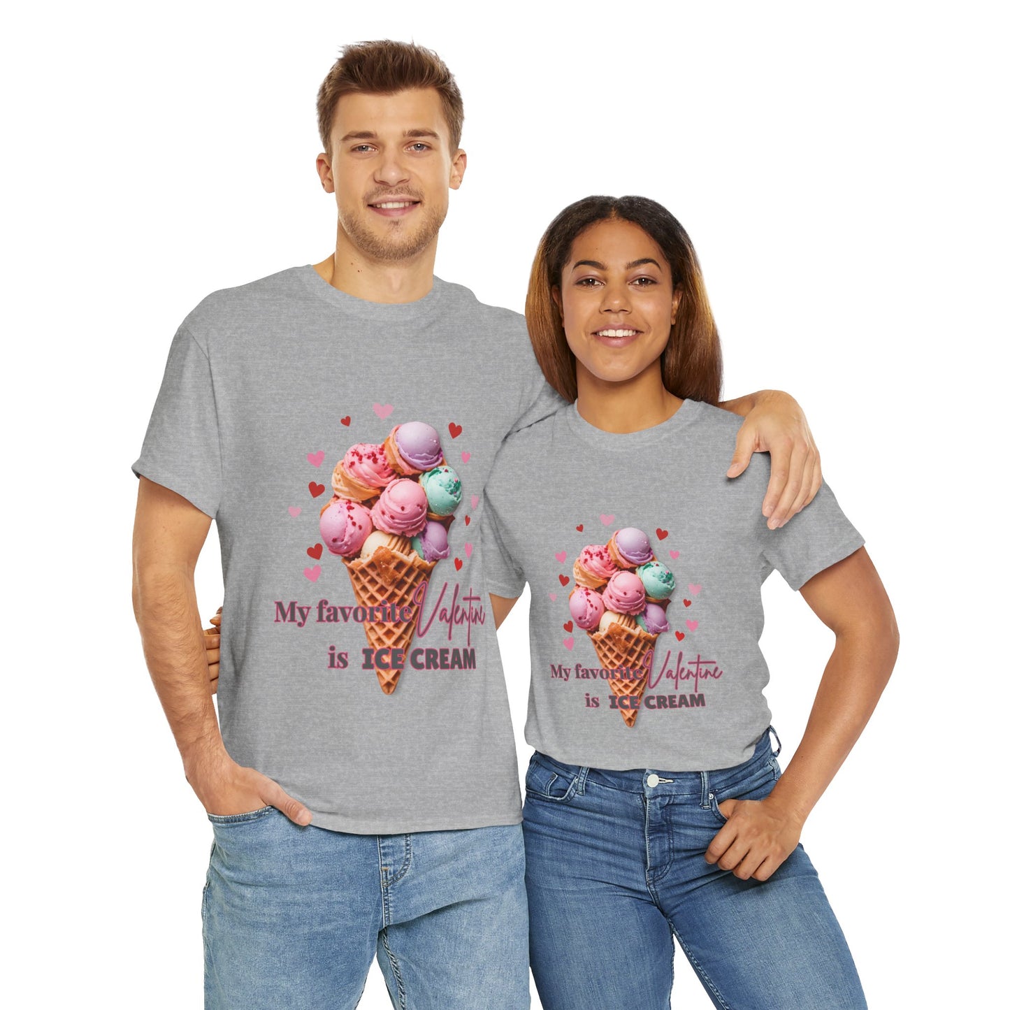 My Favorite Valentine is Ice Cream, Cotton T-shirt