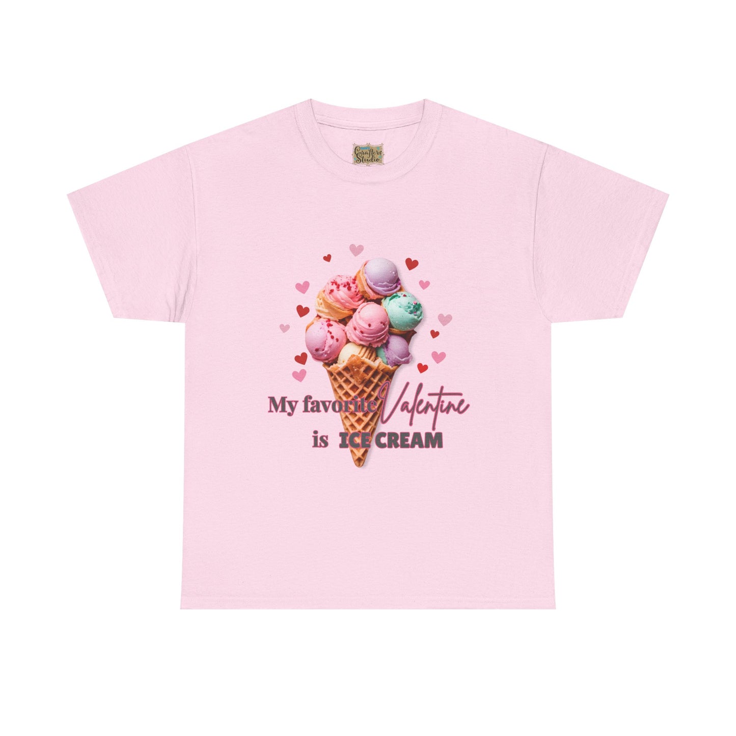 My Favorite Valentine is Ice Cream, Cotton T-shirt