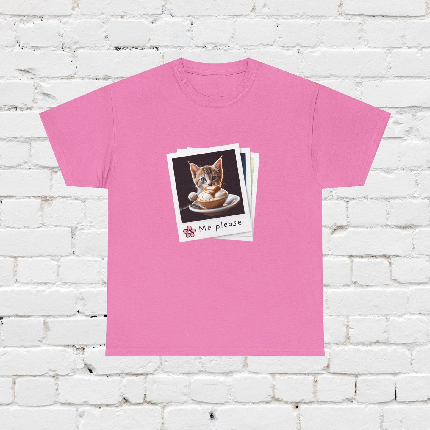 Cute Cat Lover Tee, Unisex Heavy Cotton T-Shirt, Cat Lover Gift, Funny Pet Shirt, Animal Lover Apparel, Me Please Tee, Everyday Casual Wear