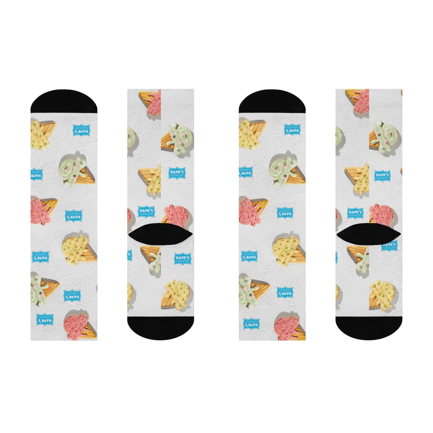 Hank’s white ice cream Cushioned Crew Socks