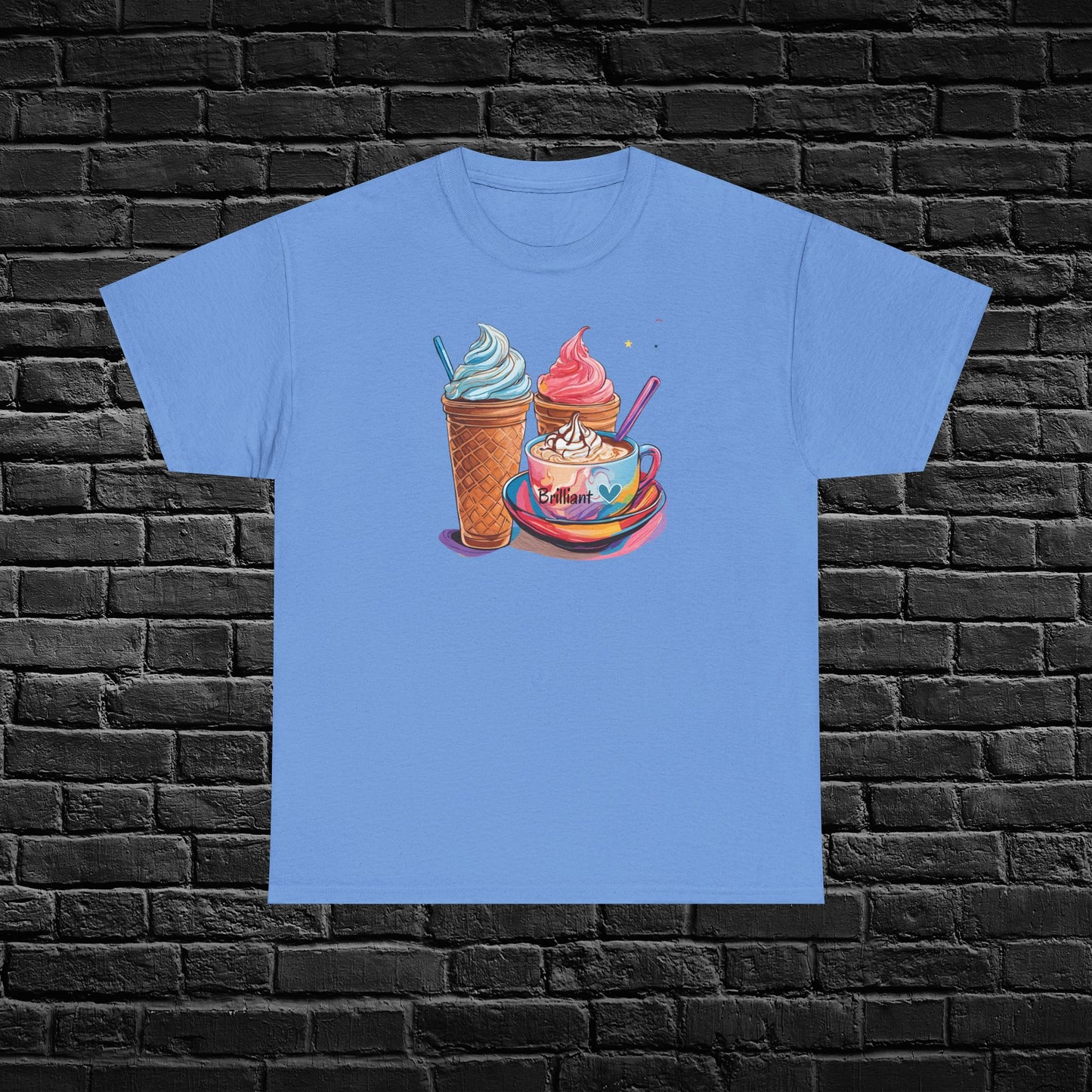 Brilliant Ice Cream Unisex Heavy Cotton Tee - Perfect for Summer Fun