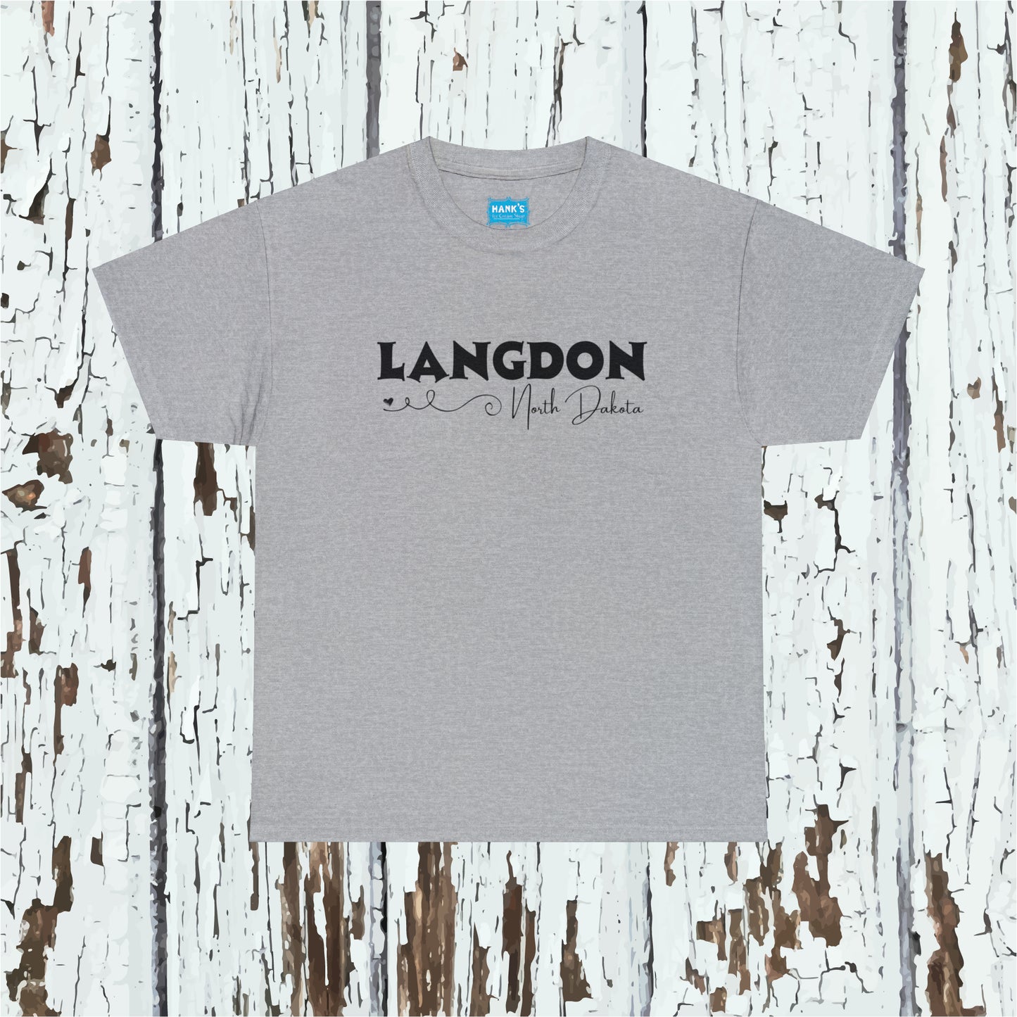 Langdon ND Adult Heavy Cotton Tee