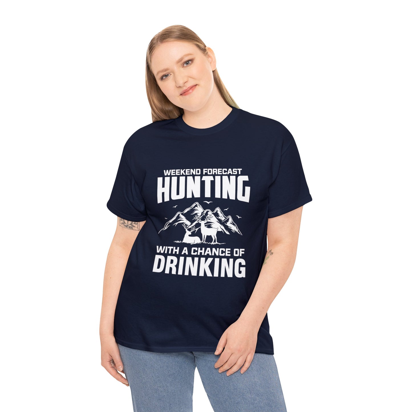 Hunting Forecast. Adult Heavy Cotton Tee