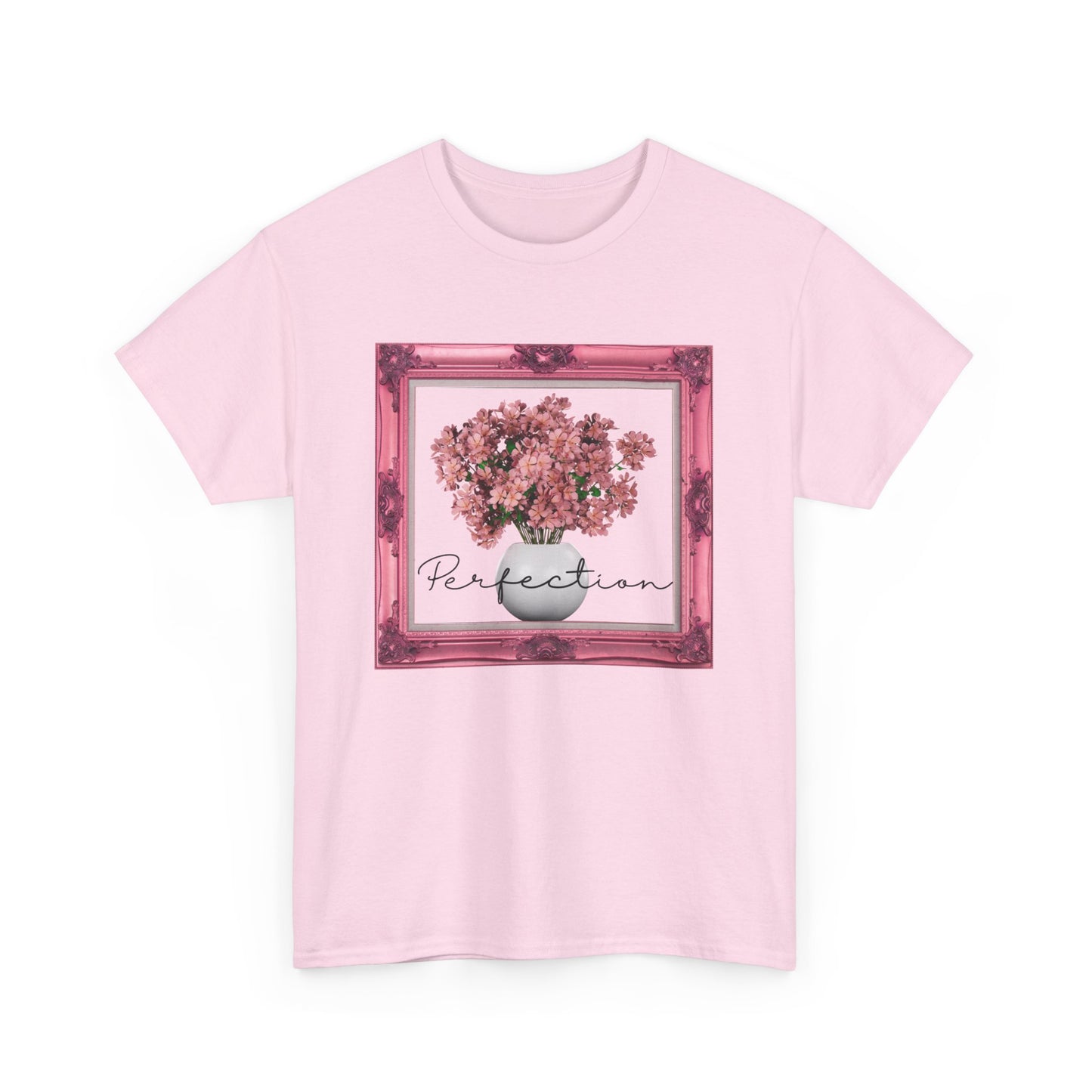 Flower Frame Unisex Heavy Cotton Tee - 'Perfection' Design