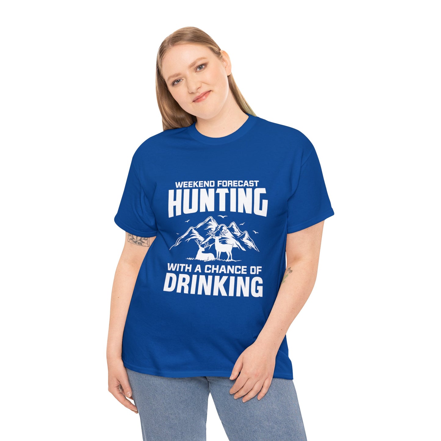 Hunting Forecast. Adult Heavy Cotton Tee