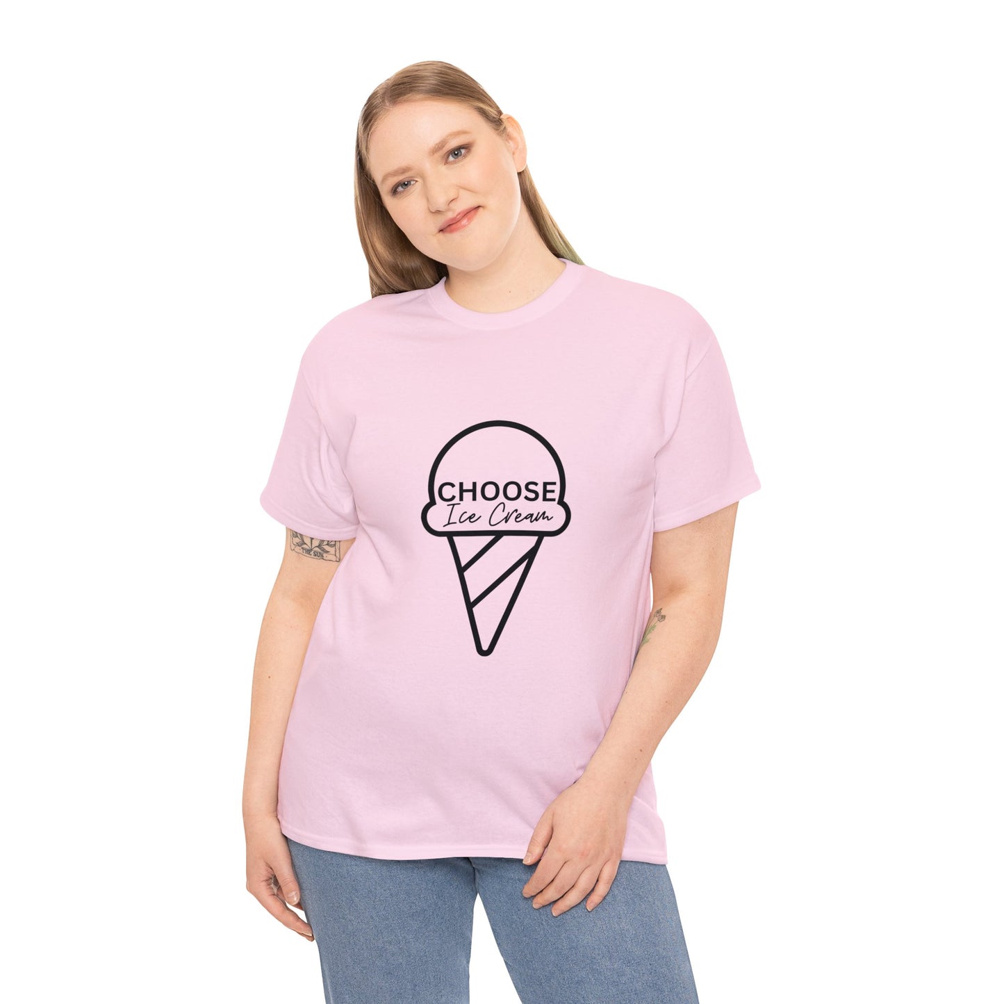 Choose Ice Cream. Adult Heavy Cotton Tee