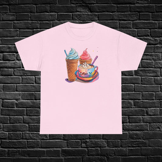 Brilliant Ice Cream Unisex Heavy Cotton Tee - Perfect for Summer Fun