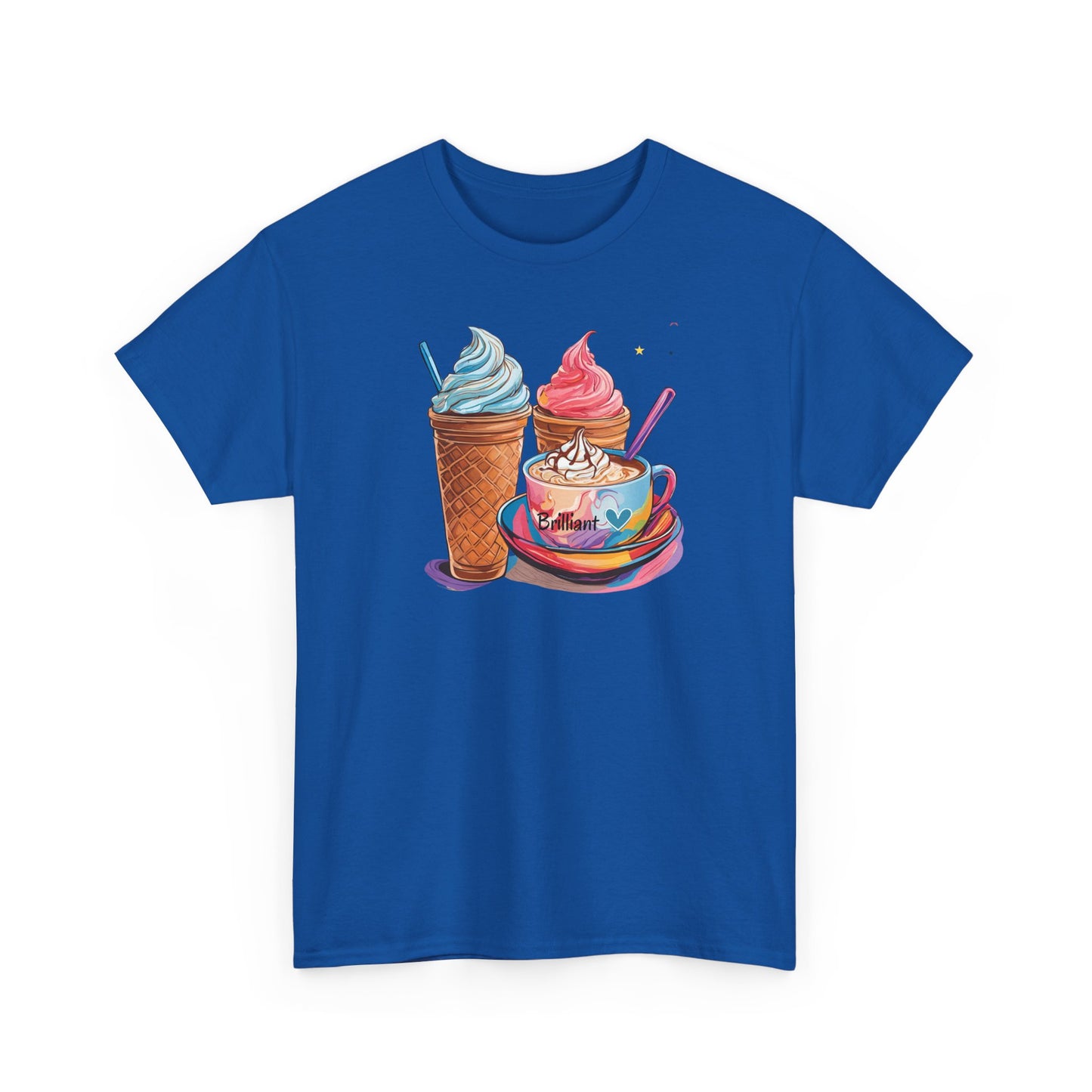 Brilliant Ice Cream Unisex Heavy Cotton Tee - Perfect for Summer Fun