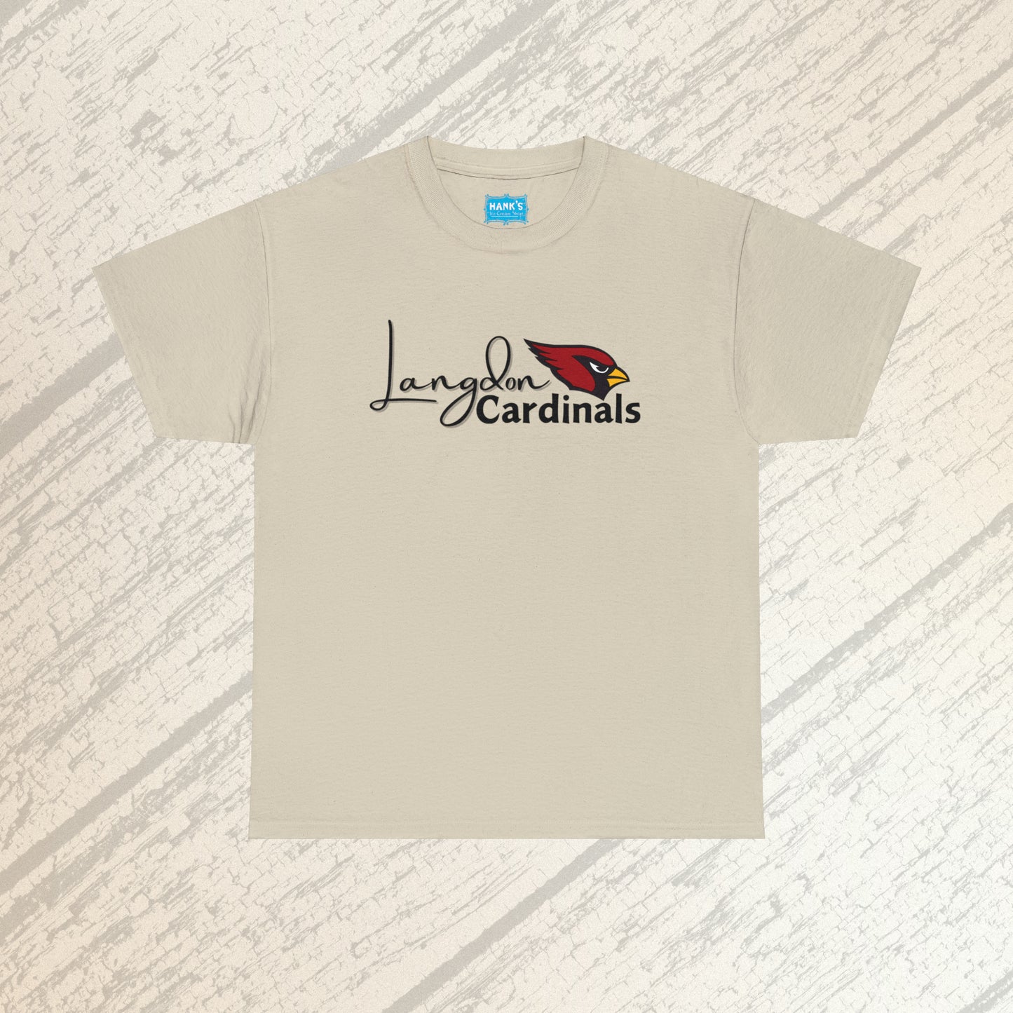 Langdon Cardinal logo2 Heavy Cotton Tee