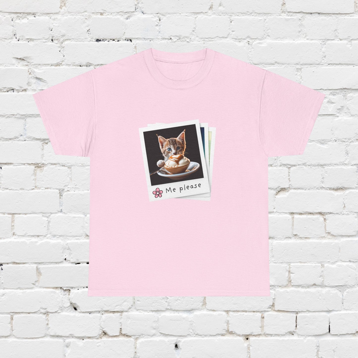 Cute Cat Lover Tee, Unisex Heavy Cotton T-Shirt, Cat Lover Gift, Funny Pet Shirt, Animal Lover Apparel, Me Please Tee, Everyday Casual Wear