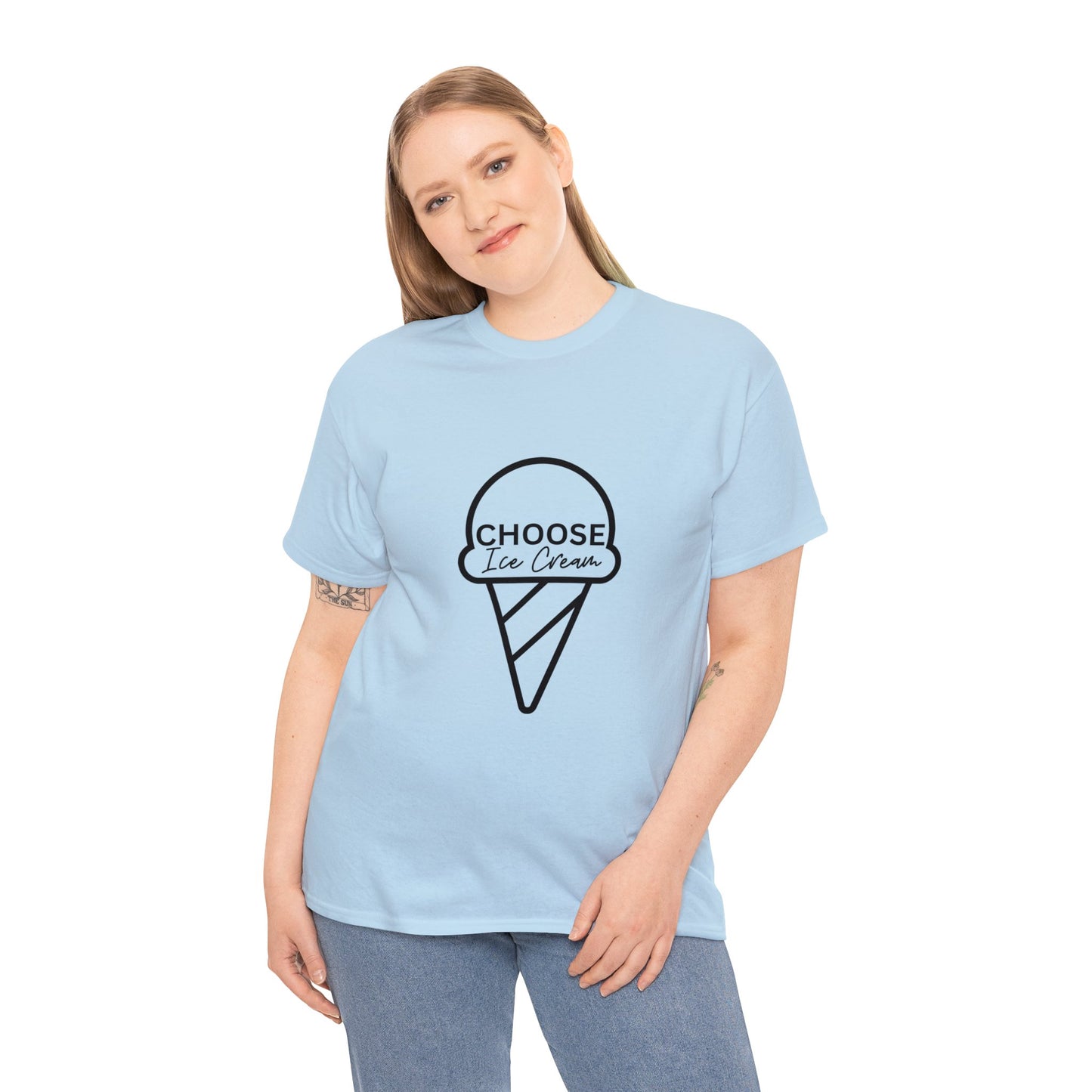 Choose Ice Cream. Adult Heavy Cotton Tee