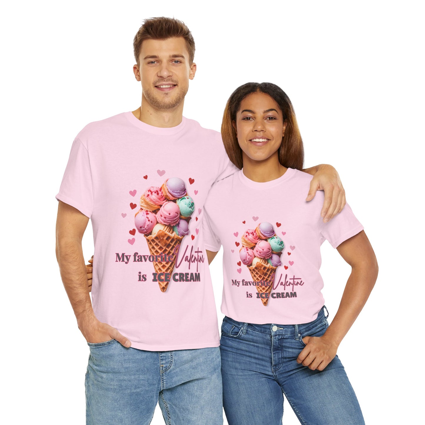 My Favorite Valentine is Ice Cream, Cotton T-shirt