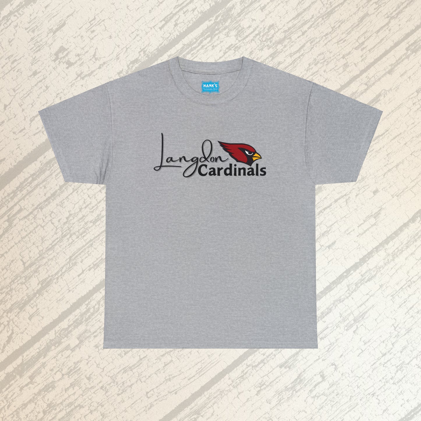 Langdon Cardinal logo2 Heavy Cotton Tee