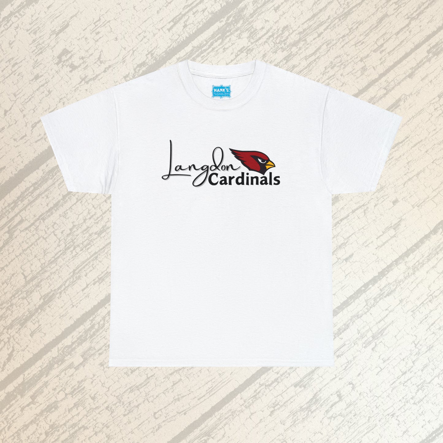 Langdon Cardinal logo2 Heavy Cotton Tee