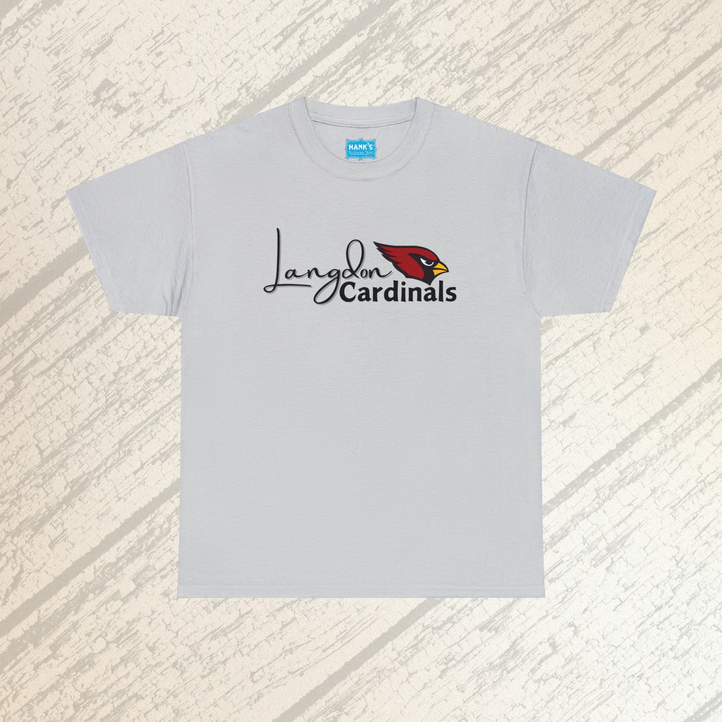 Langdon Cardinal logo2 Heavy Cotton Tee