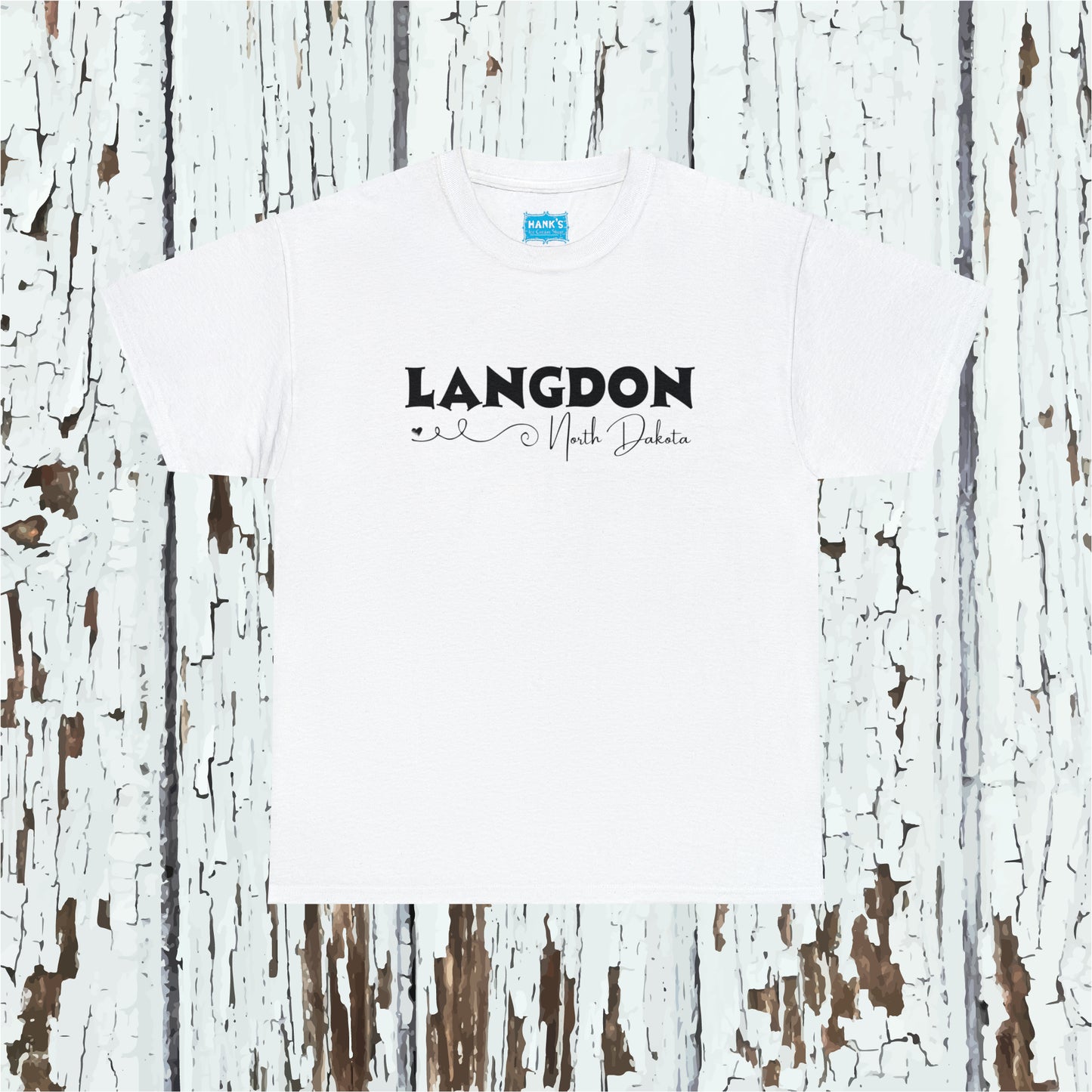 Langdon ND Adult Heavy Cotton Tee