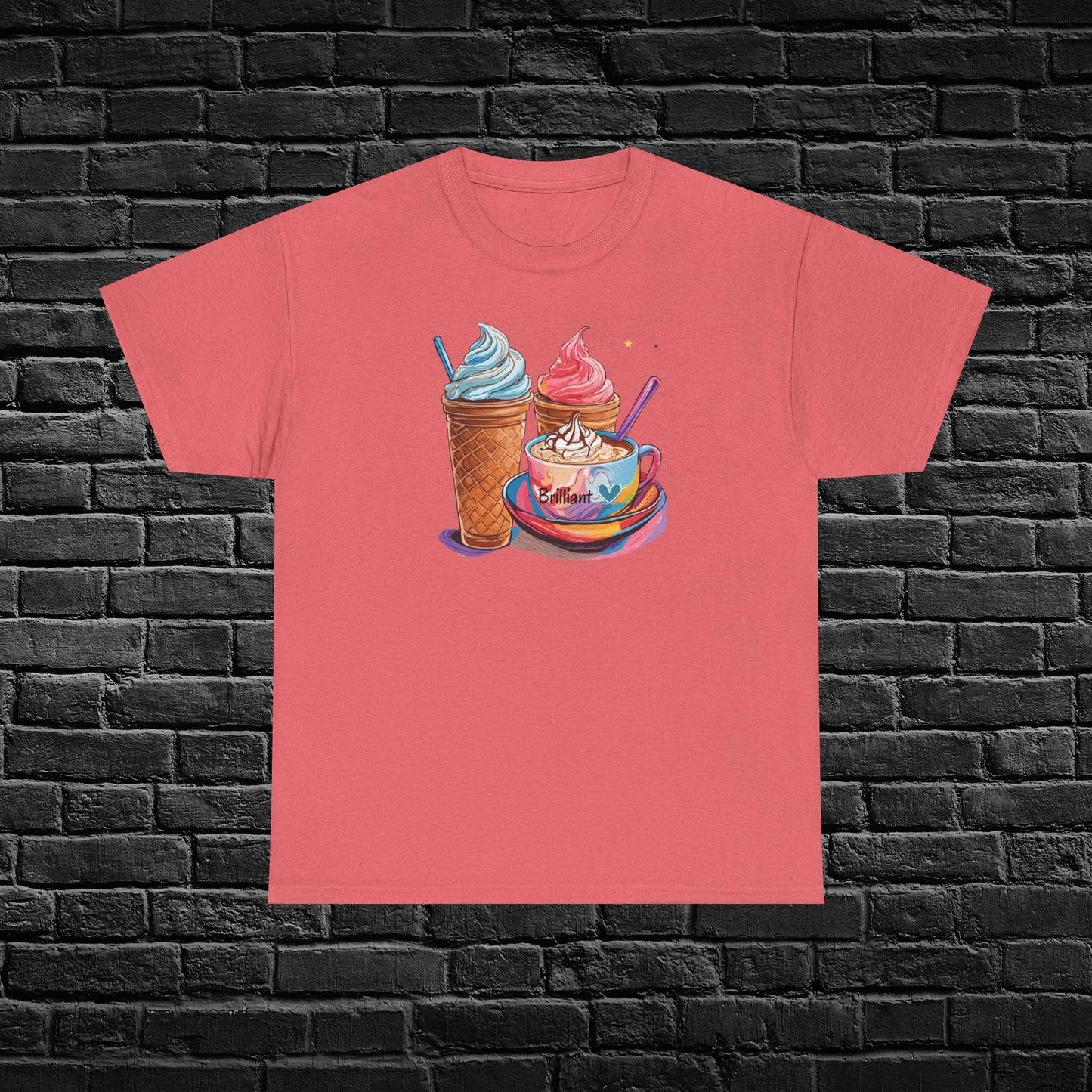 Brilliant Ice Cream Unisex Heavy Cotton Tee - Perfect for Summer Fun