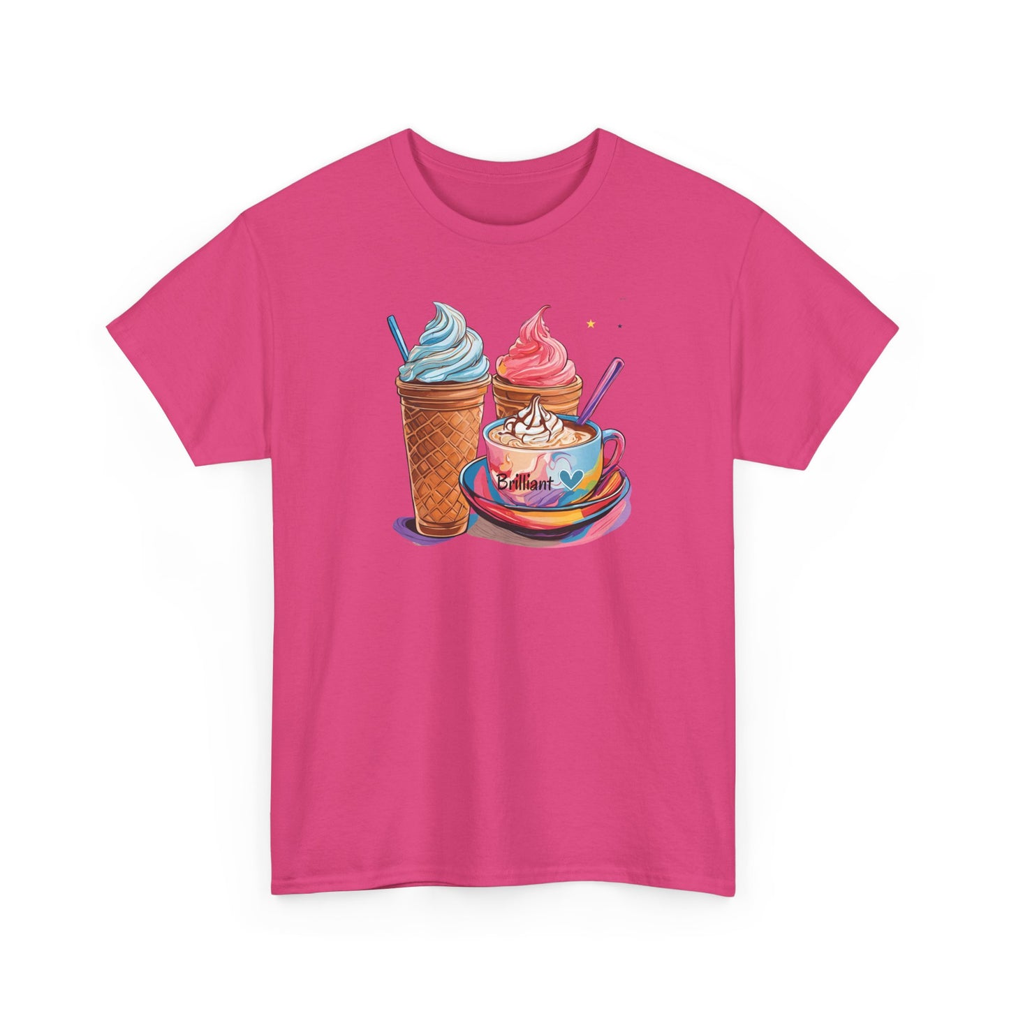 Brilliant Ice Cream Unisex Heavy Cotton Tee - Perfect for Summer Fun