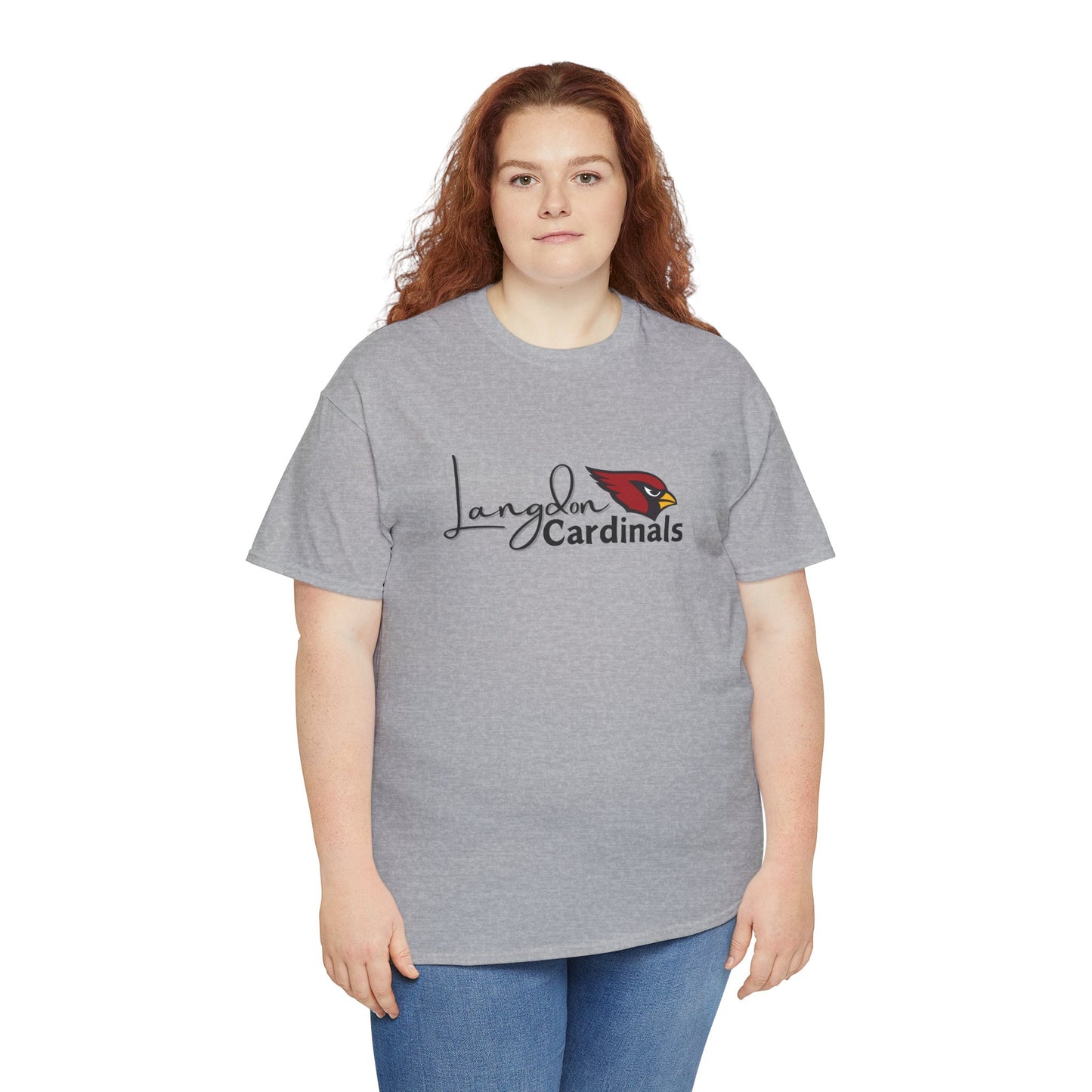 Langdon Cardinal Logo Adult Heavy Cotton Tee