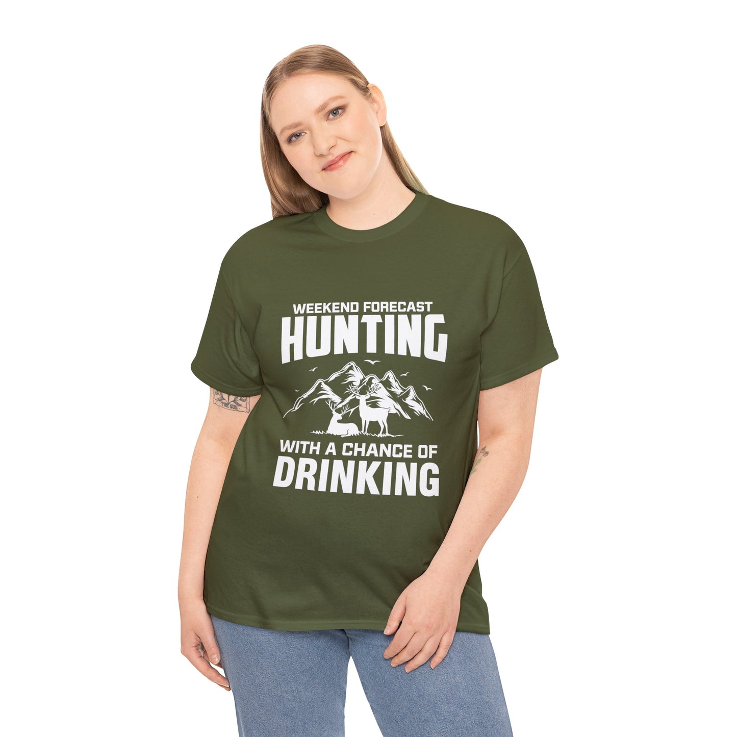 Hunting Forecast. Adult Heavy Cotton Tee