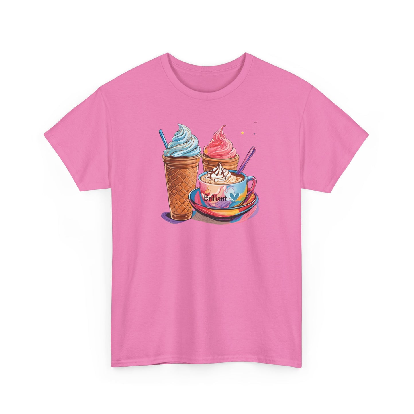 Brilliant Ice Cream Unisex Heavy Cotton Tee - Perfect for Summer Fun