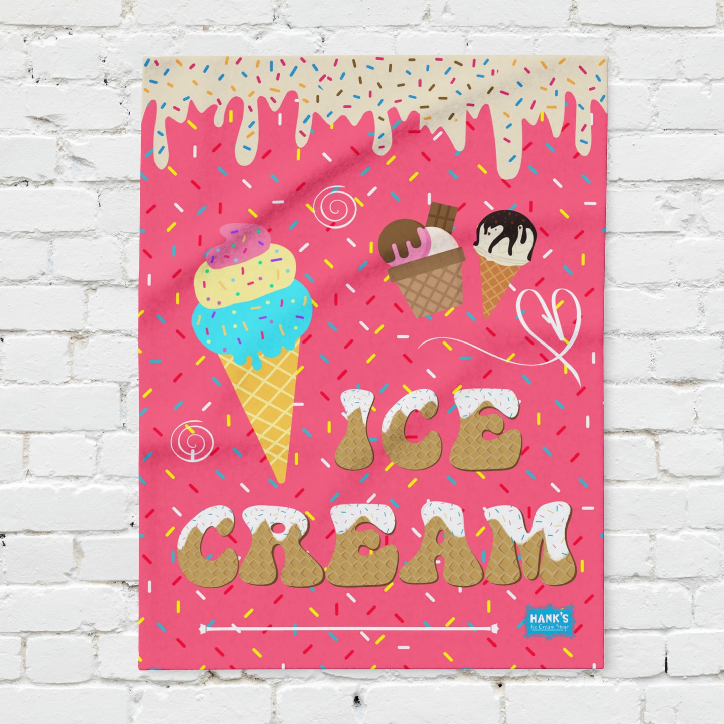 Ice Cream. Arctic Fleece Blanket