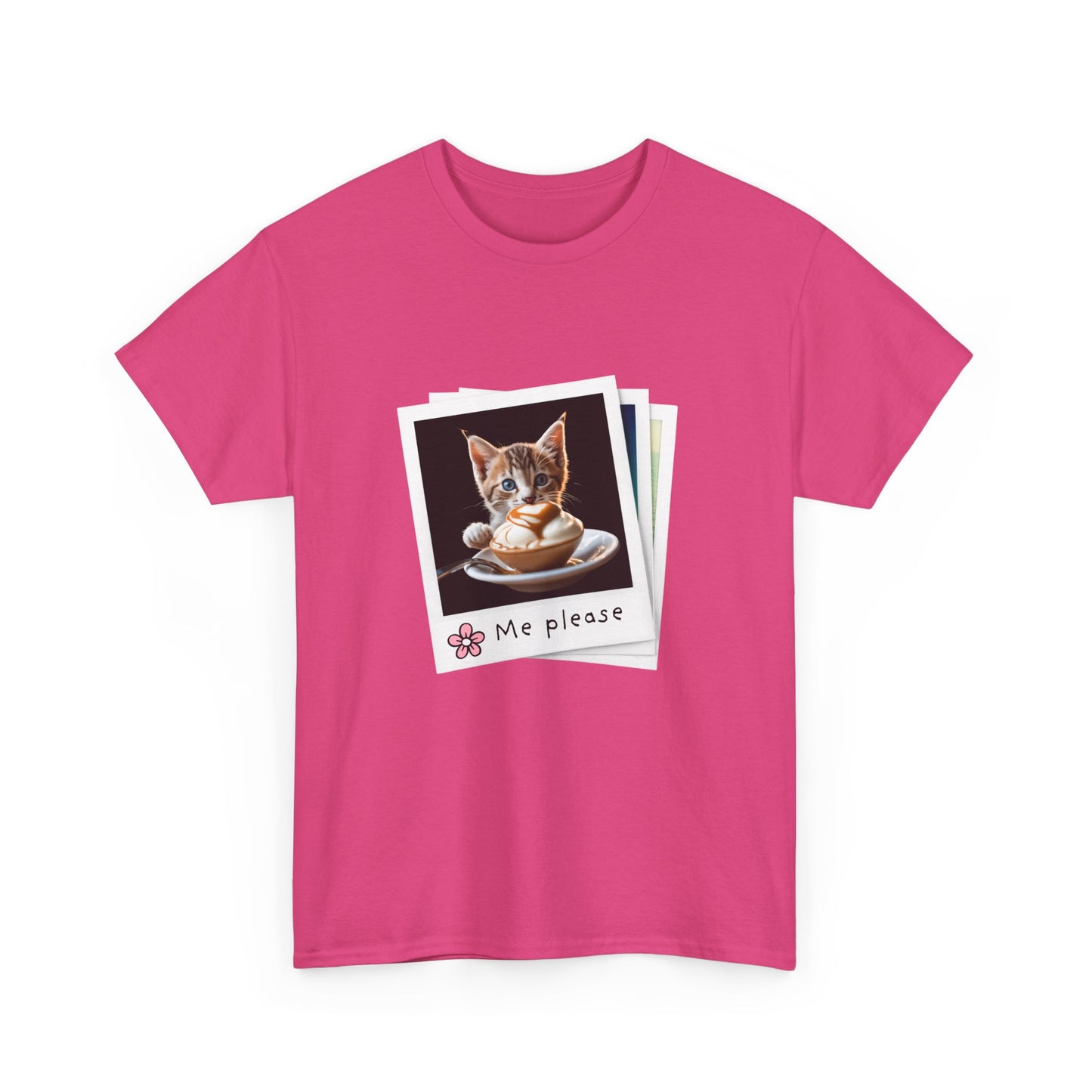 Cute Cat Lover Tee, Unisex Heavy Cotton T-Shirt, Cat Lover Gift, Funny Pet Shirt, Animal Lover Apparel, Me Please Tee, Everyday Casual Wear