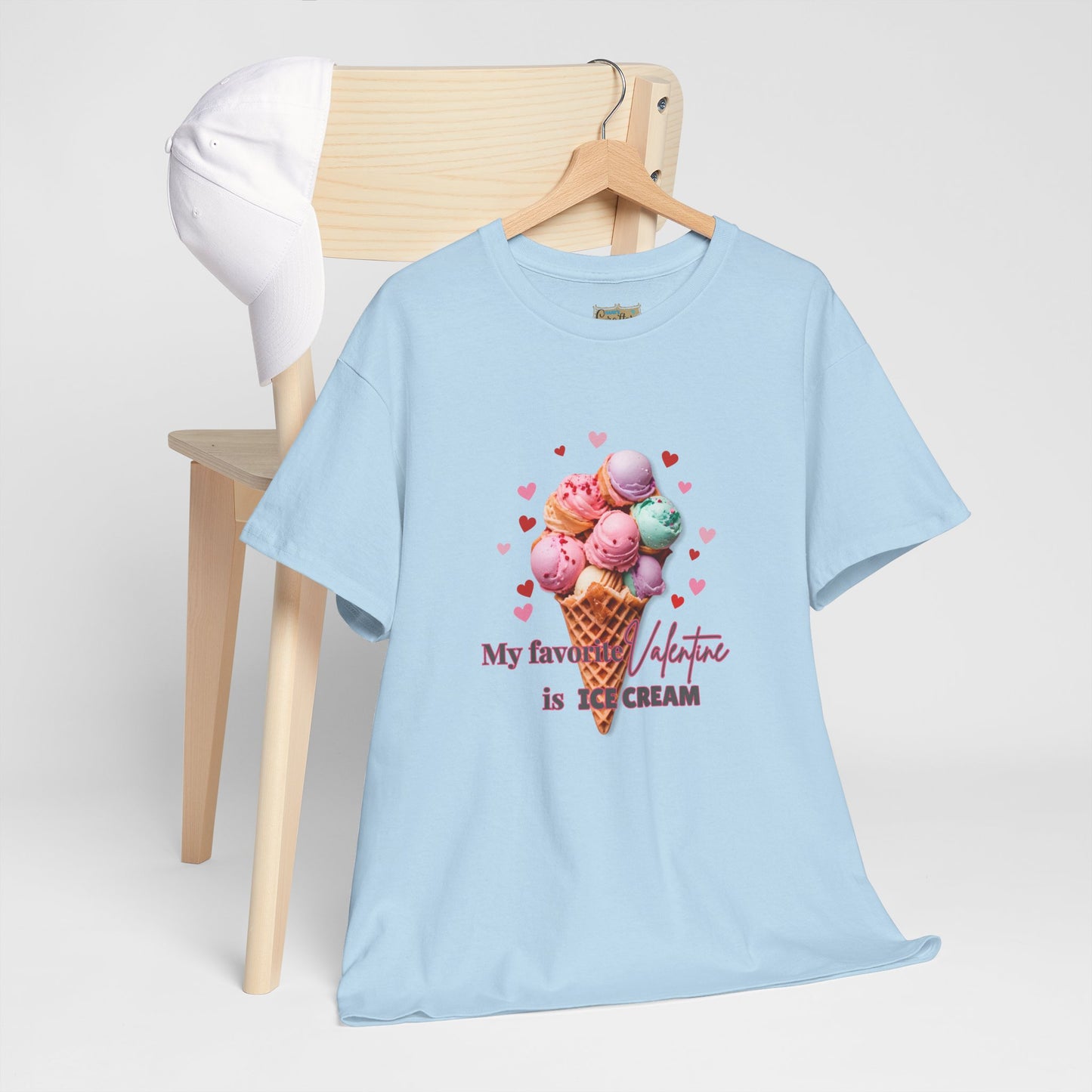 My Favorite Valentine is Ice Cream, Cotton T-shirt