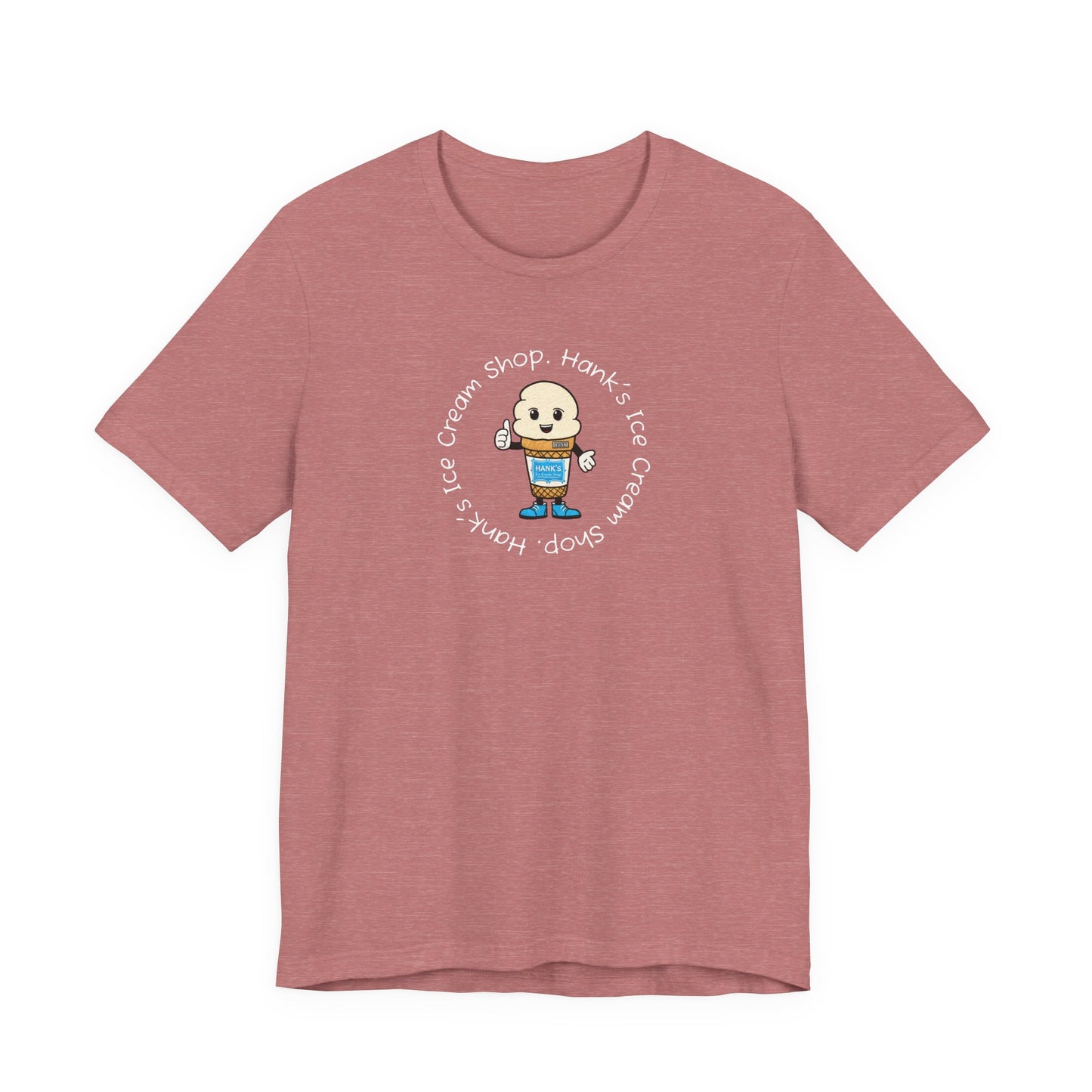 Hank's Ice Cream Shop T-Shirt — Cute Cartoon Scoop Logo Tee