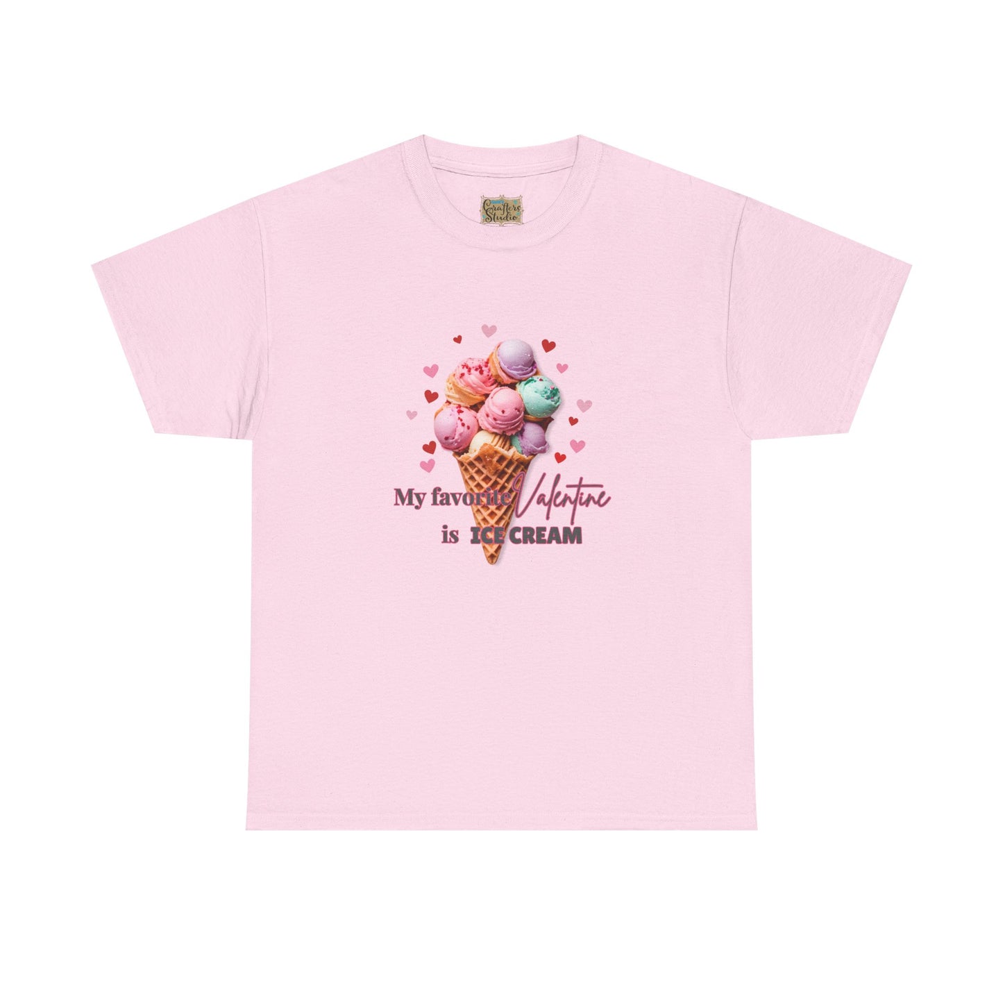 My Favorite Valentine is Ice Cream, Cotton T-shirt