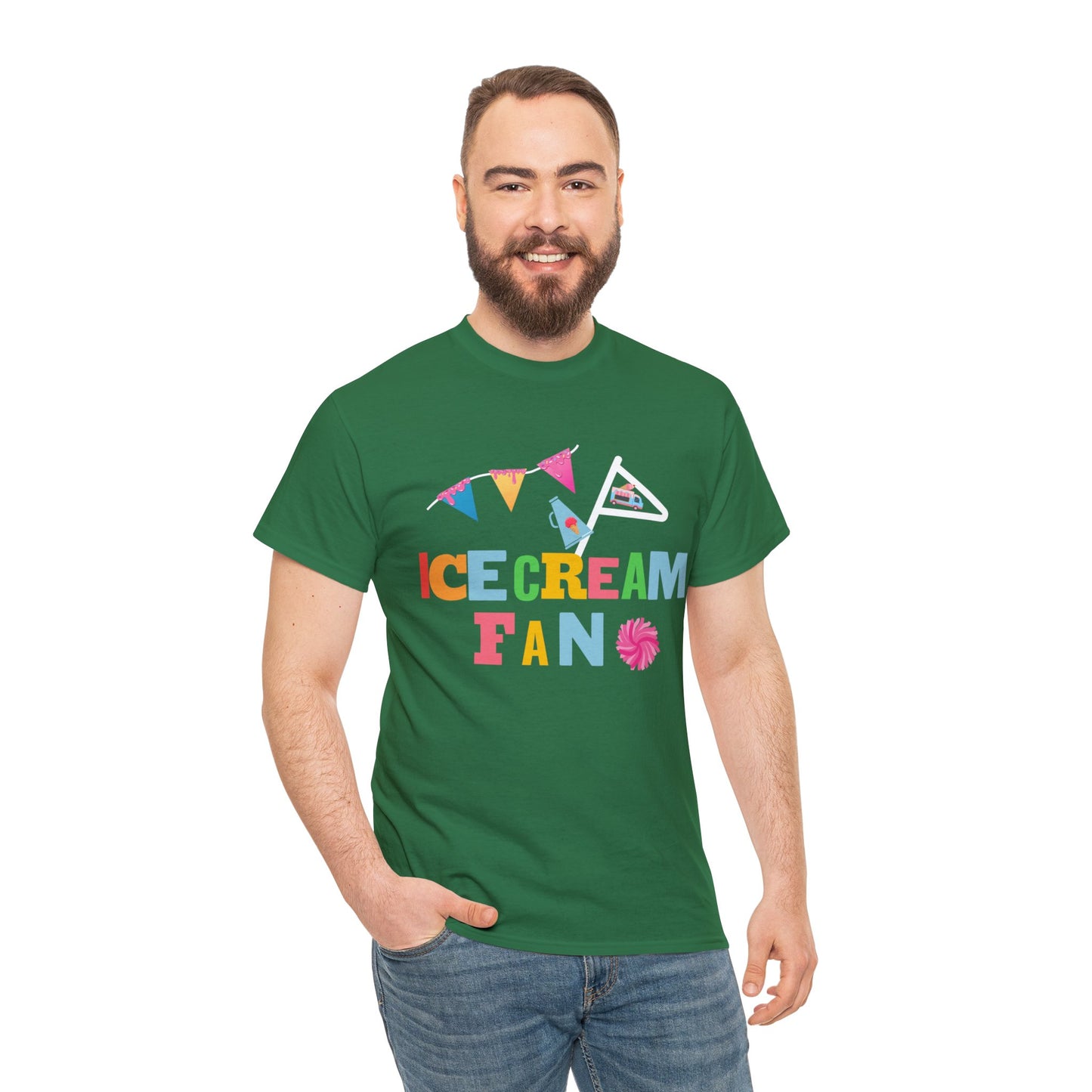 Ice Cream Fan. Adult Heavy Cotton Tee