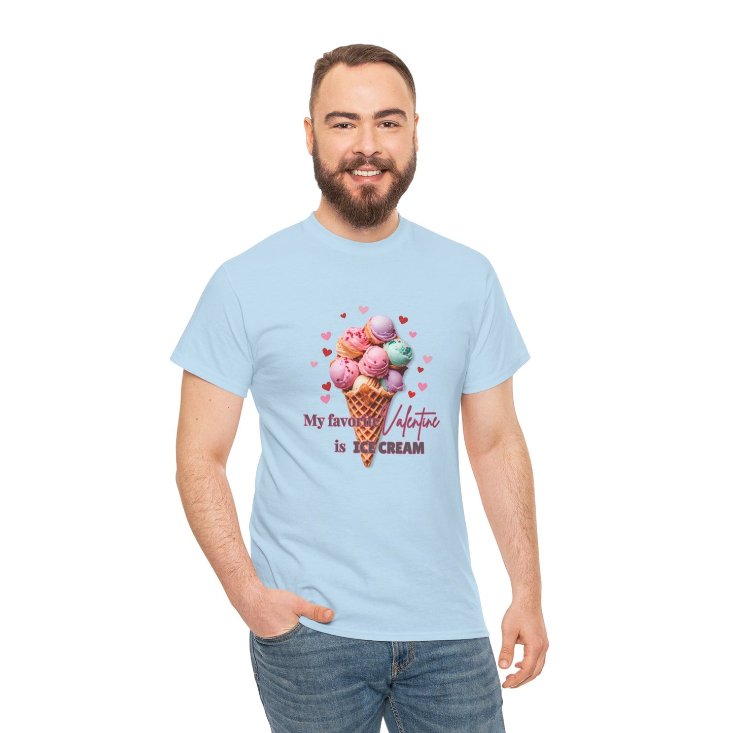 My Favorite Valentine is Ice Cream, Cotton T-shirt