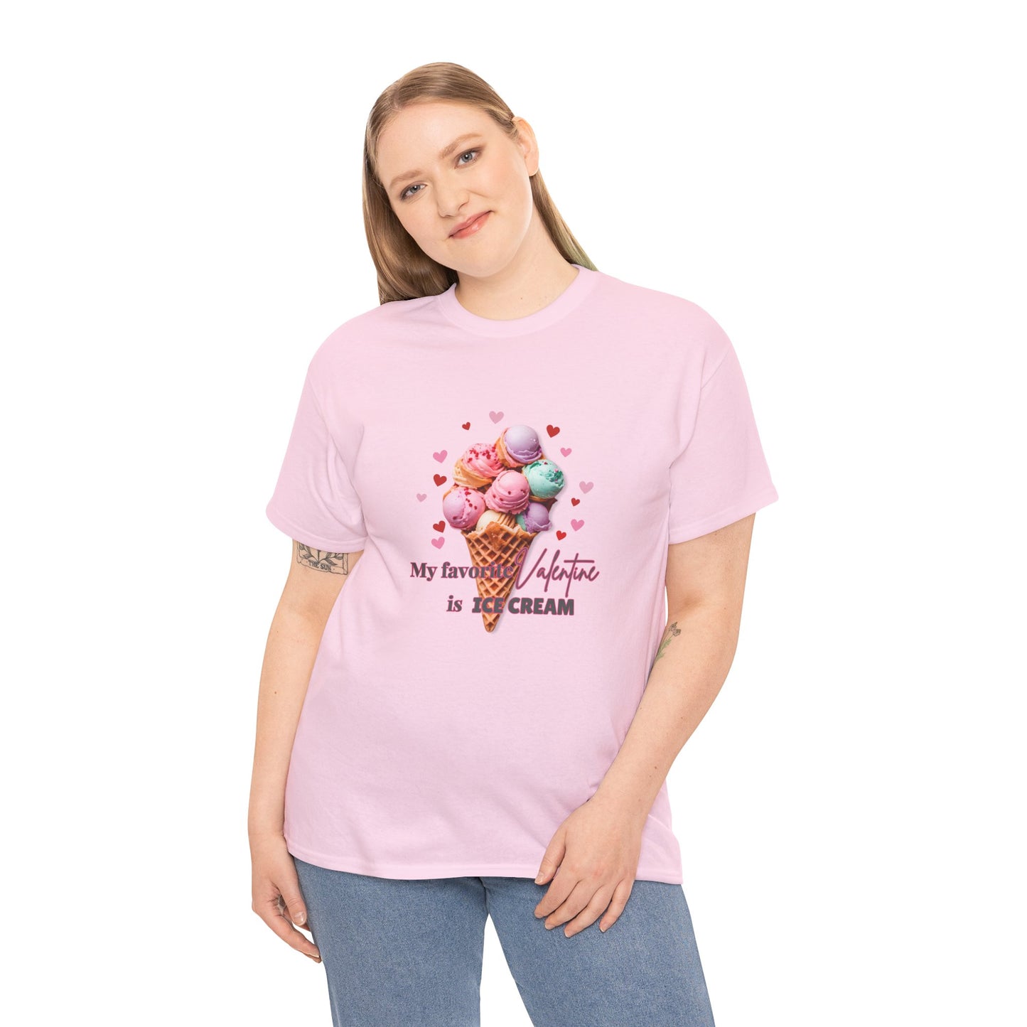 My Favorite Valentine is Ice Cream, Cotton T-shirt