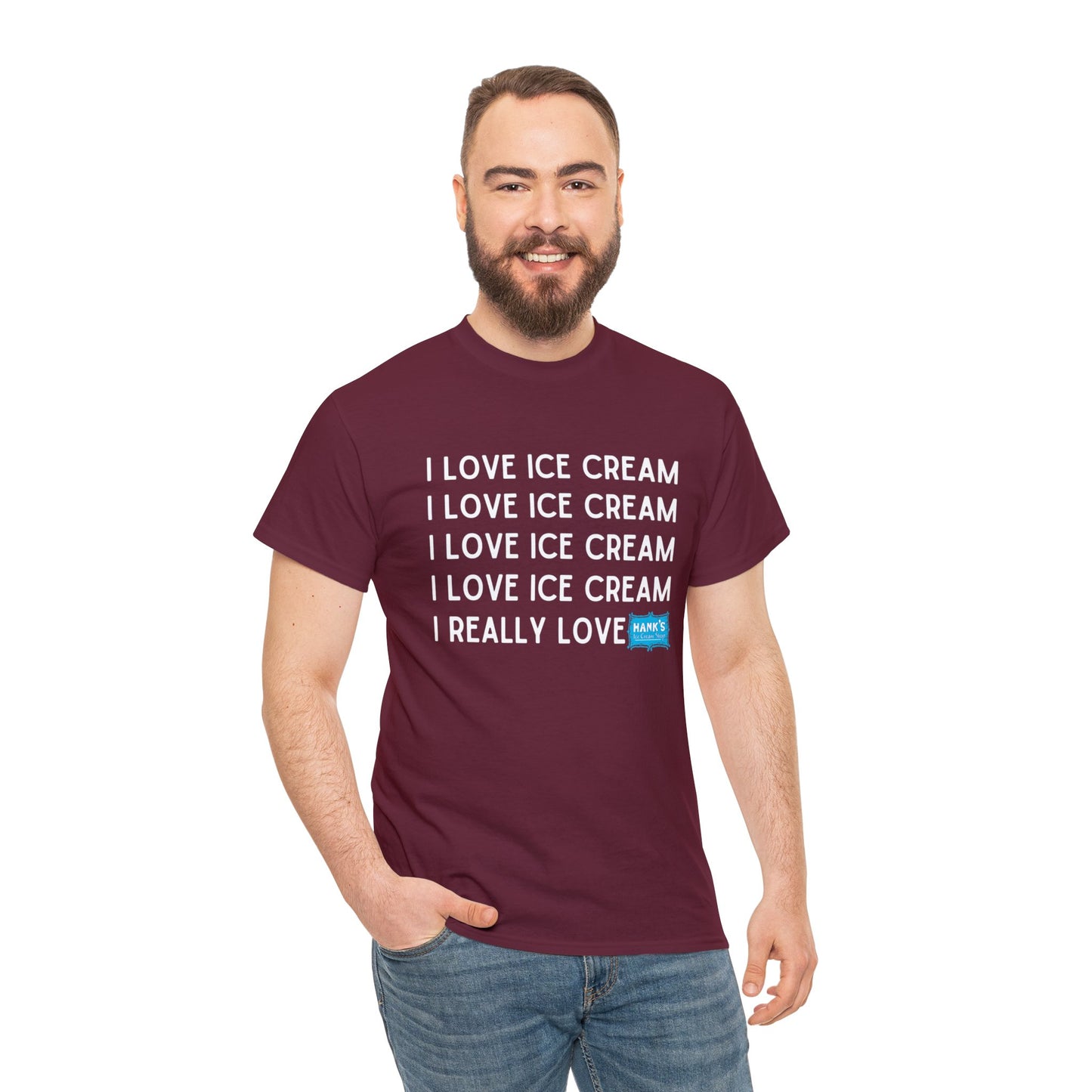 I Love Ice Cream. Adult Heavy Cotton Tee