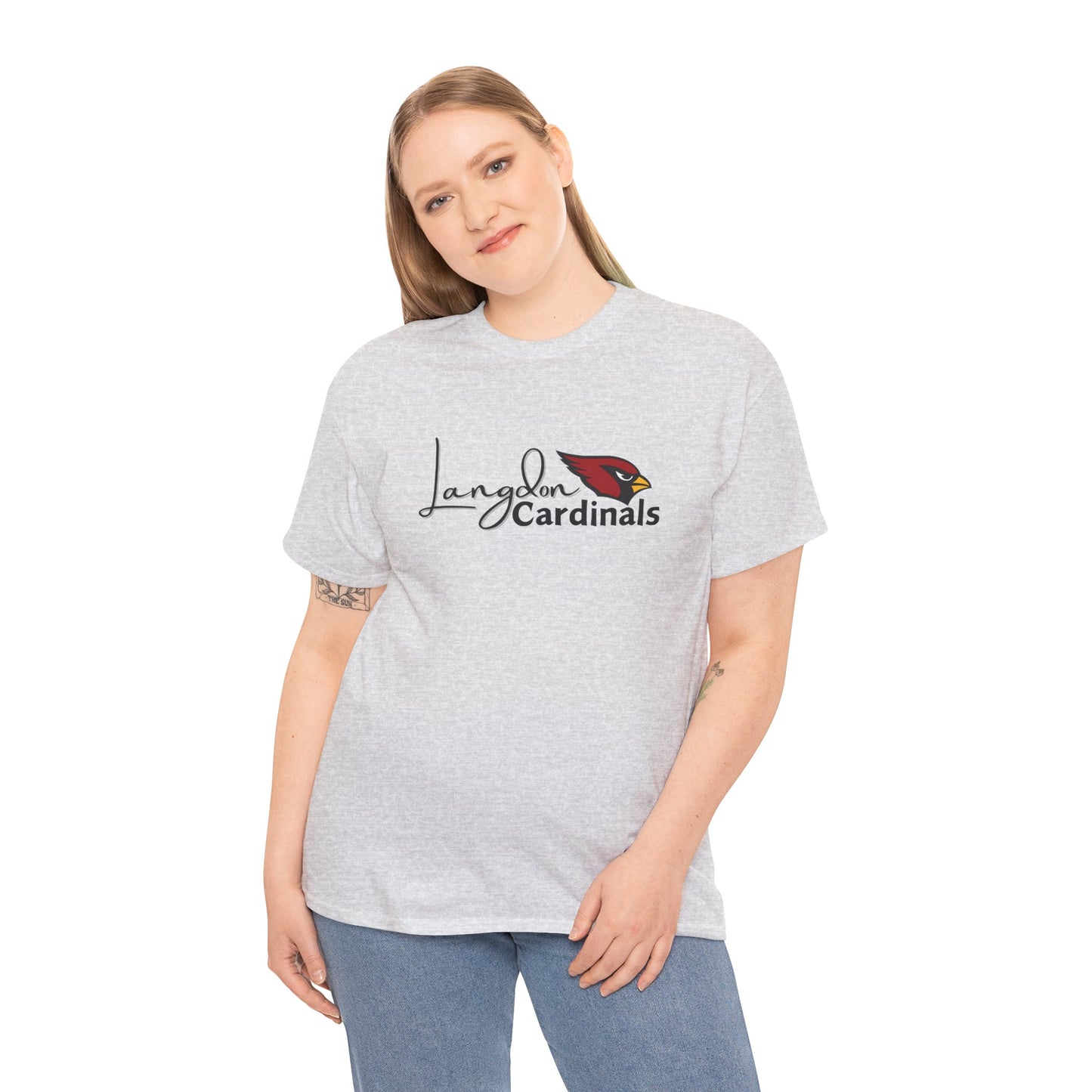 Langdon Cardinal Logo Adult Heavy Cotton Tee