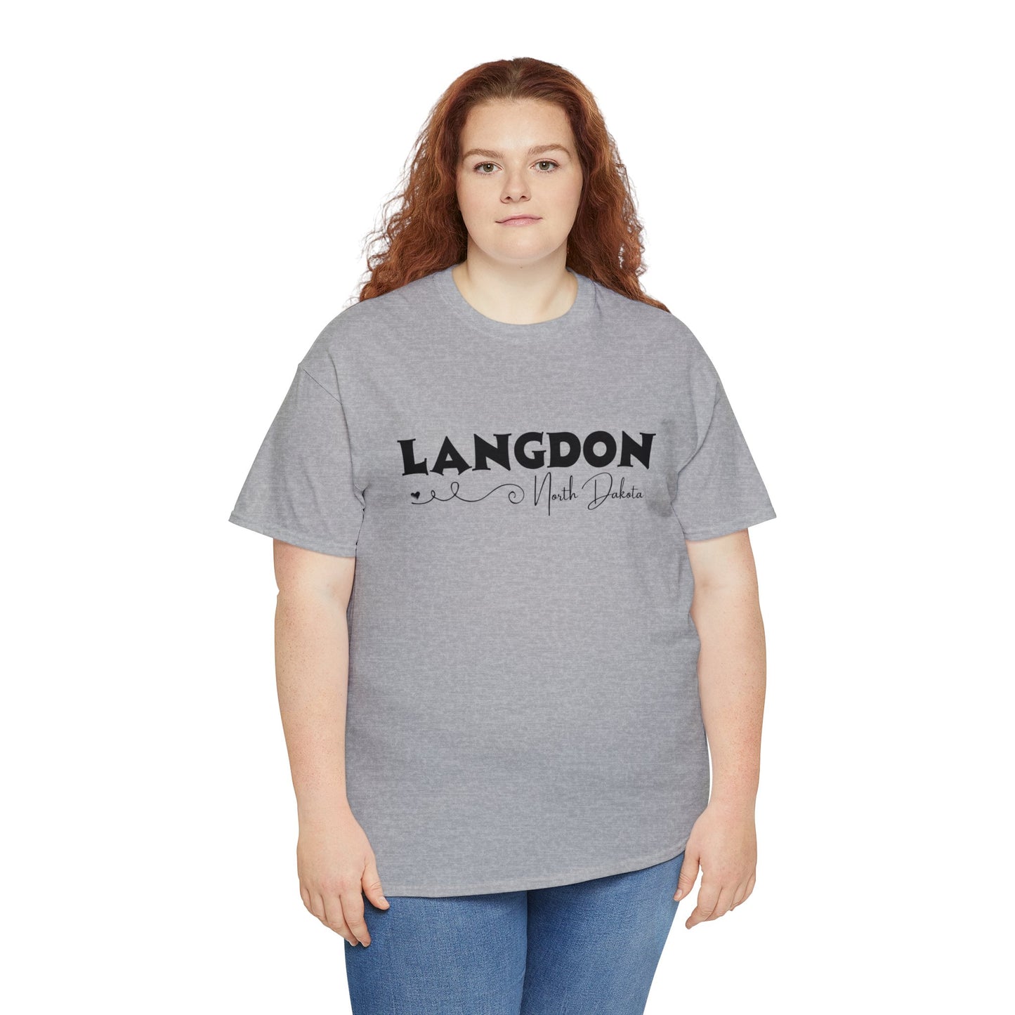 Langdon ND Adult Heavy Cotton Tee