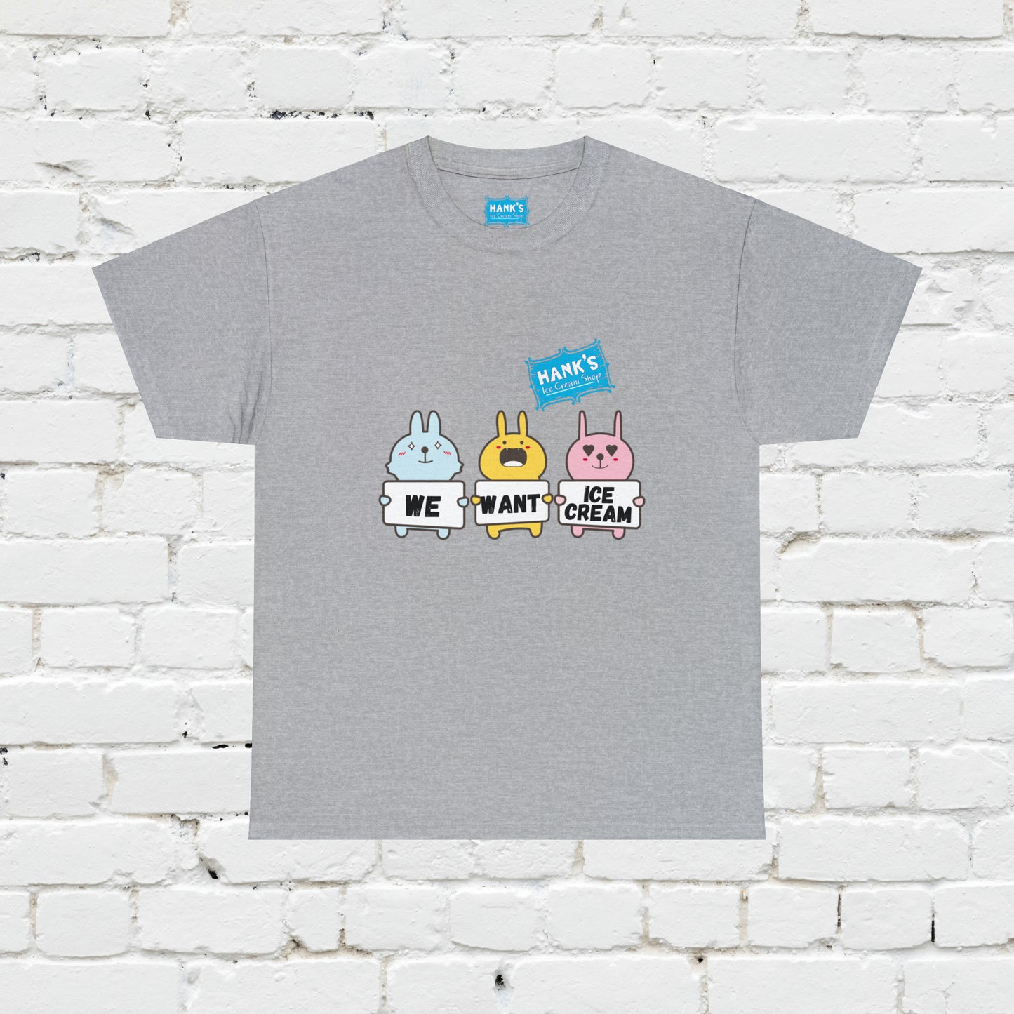 I want Ice Cream. Adult Heavy Cotton Tee