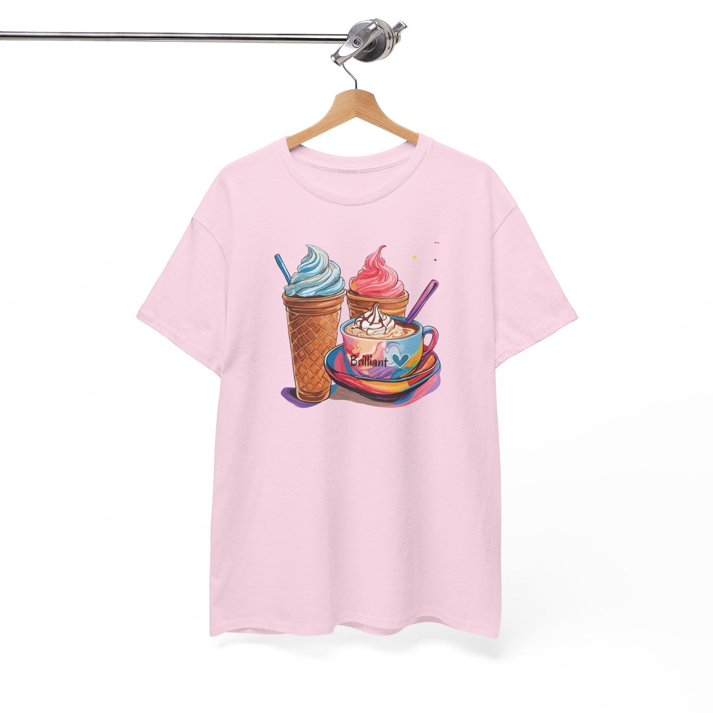 Brilliant Ice Cream Unisex Heavy Cotton Tee - Perfect for Summer Fun